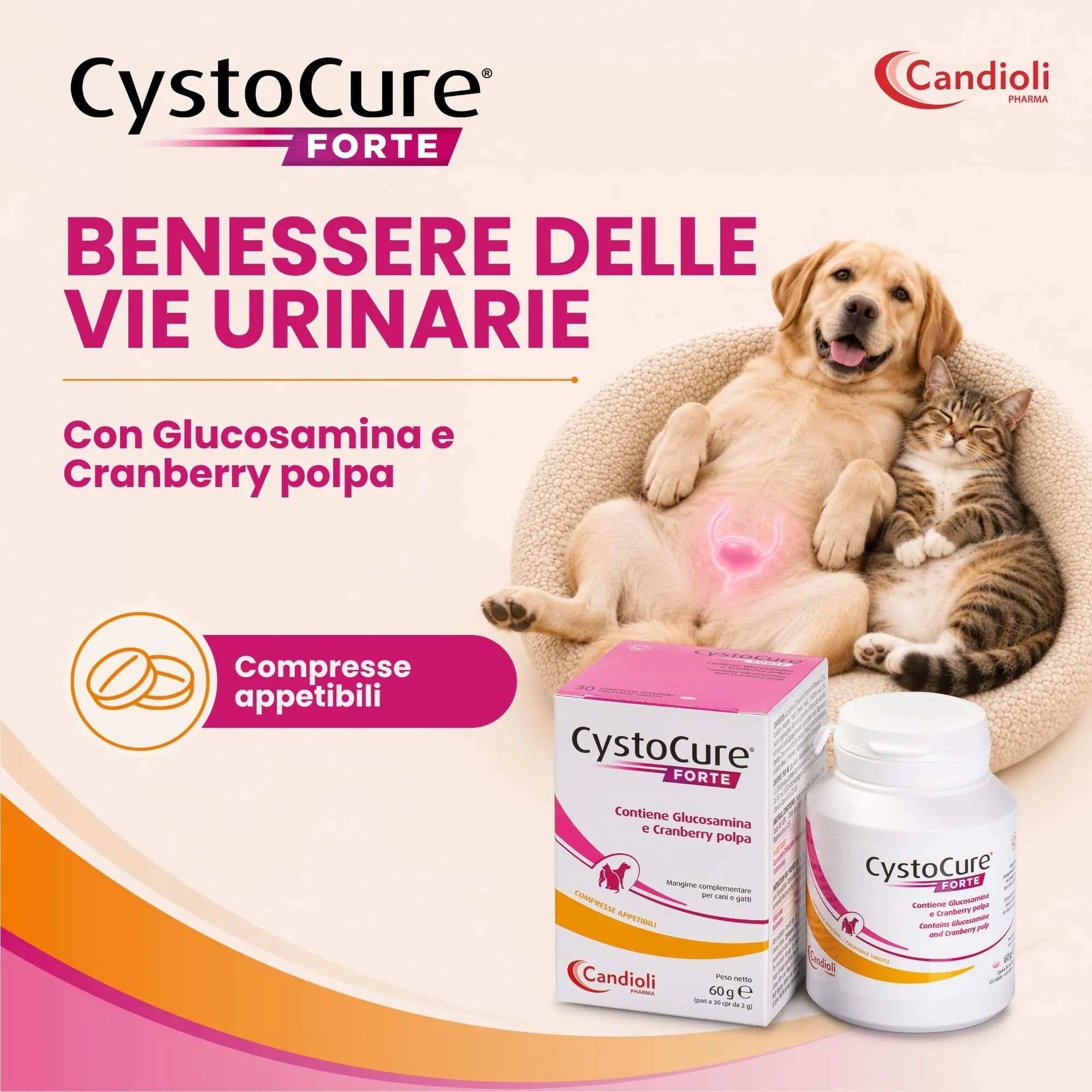 Candioli Cystocure Forte per Cane e Gatto, 30 Compresse - immagine 2