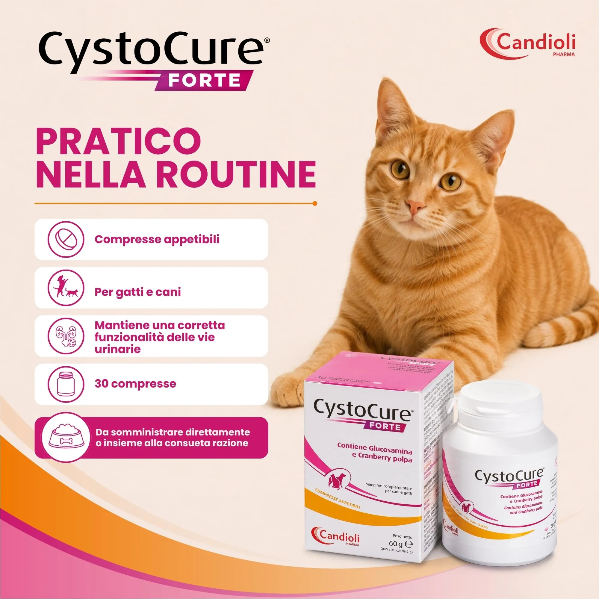Candioli Cystocure Forte per Cane e Gatto, 30 Compresse - immagine 4