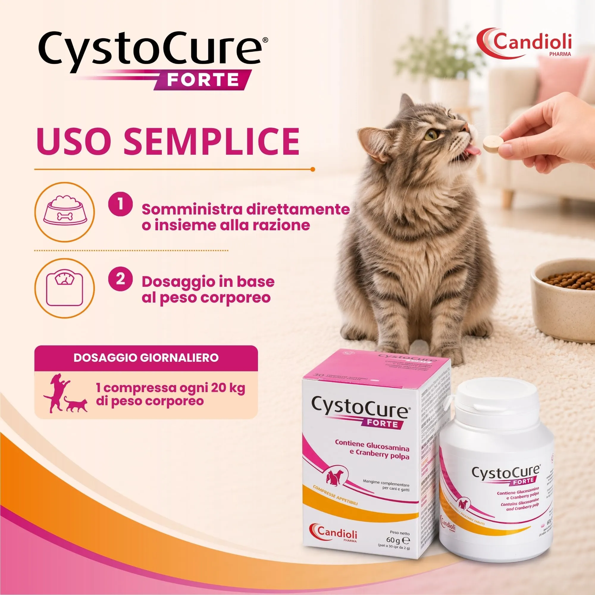 Candioli Cystocure Forte per Cane e Gatto, 30 Compresse - immagine 5