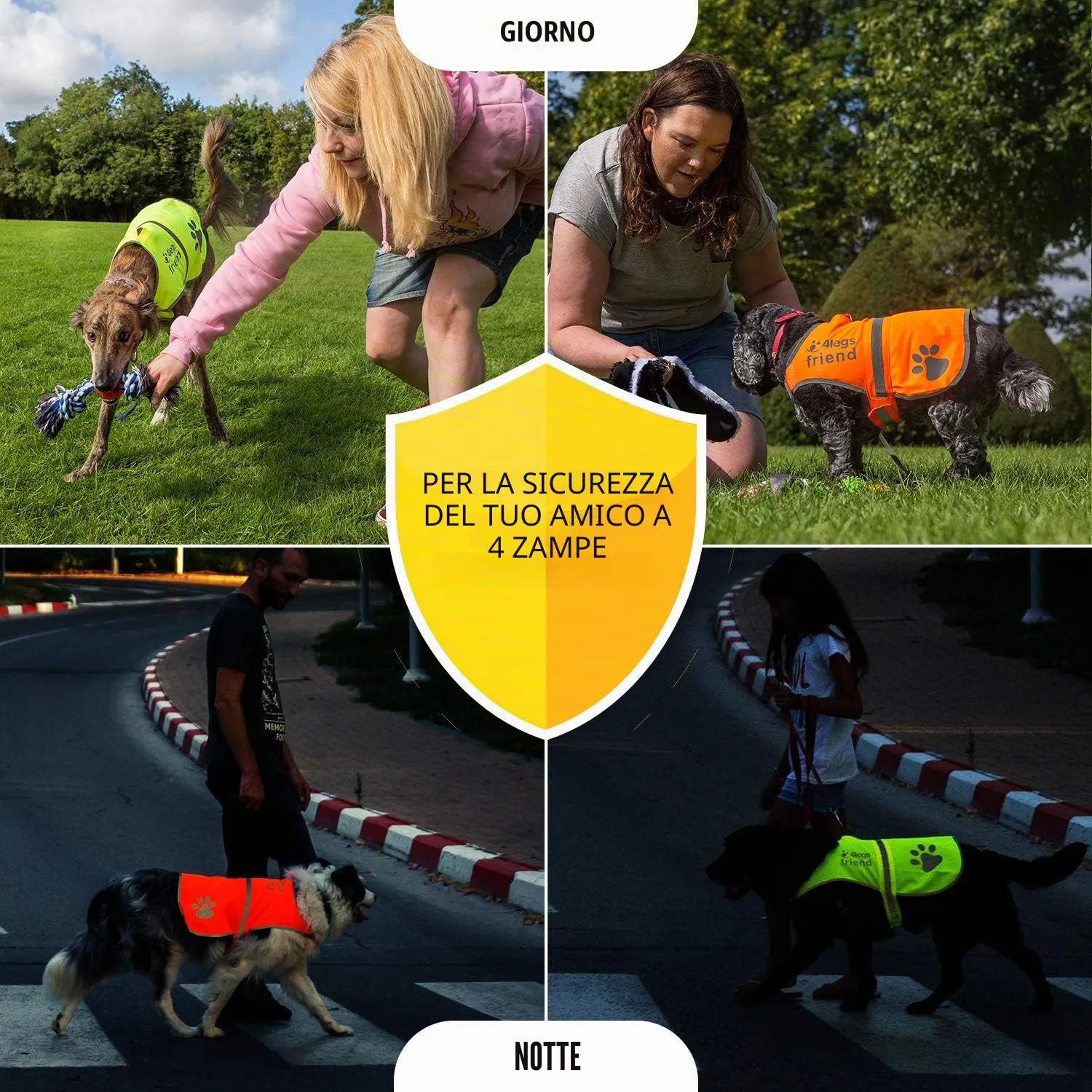 4LegsFriend Gilet Riflettente di Sicurezza per Cani, Arancione, Taglia Small - immagine 9