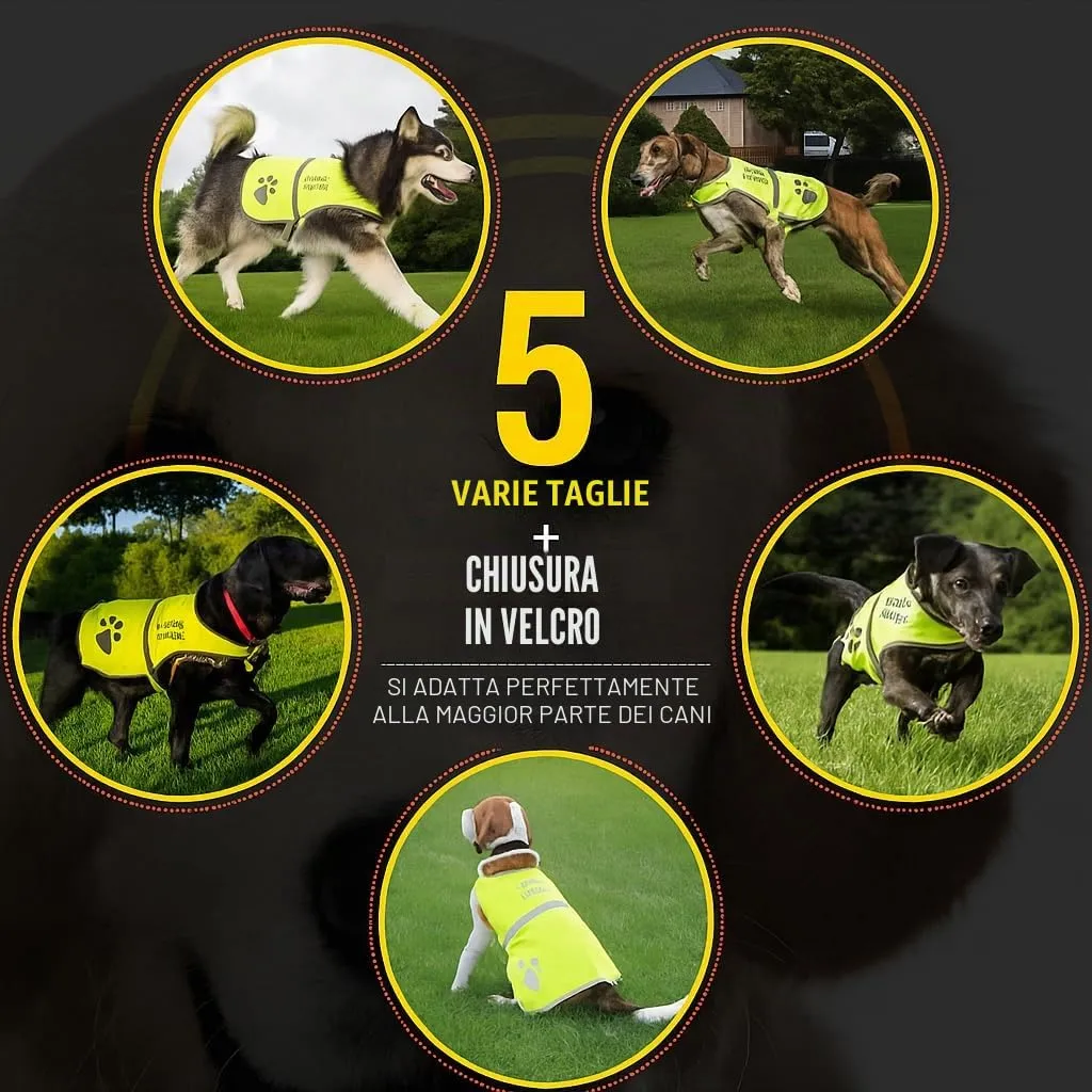 4LegsFriend Gilet riflettente per cane, Giallo, Large - immagine 4