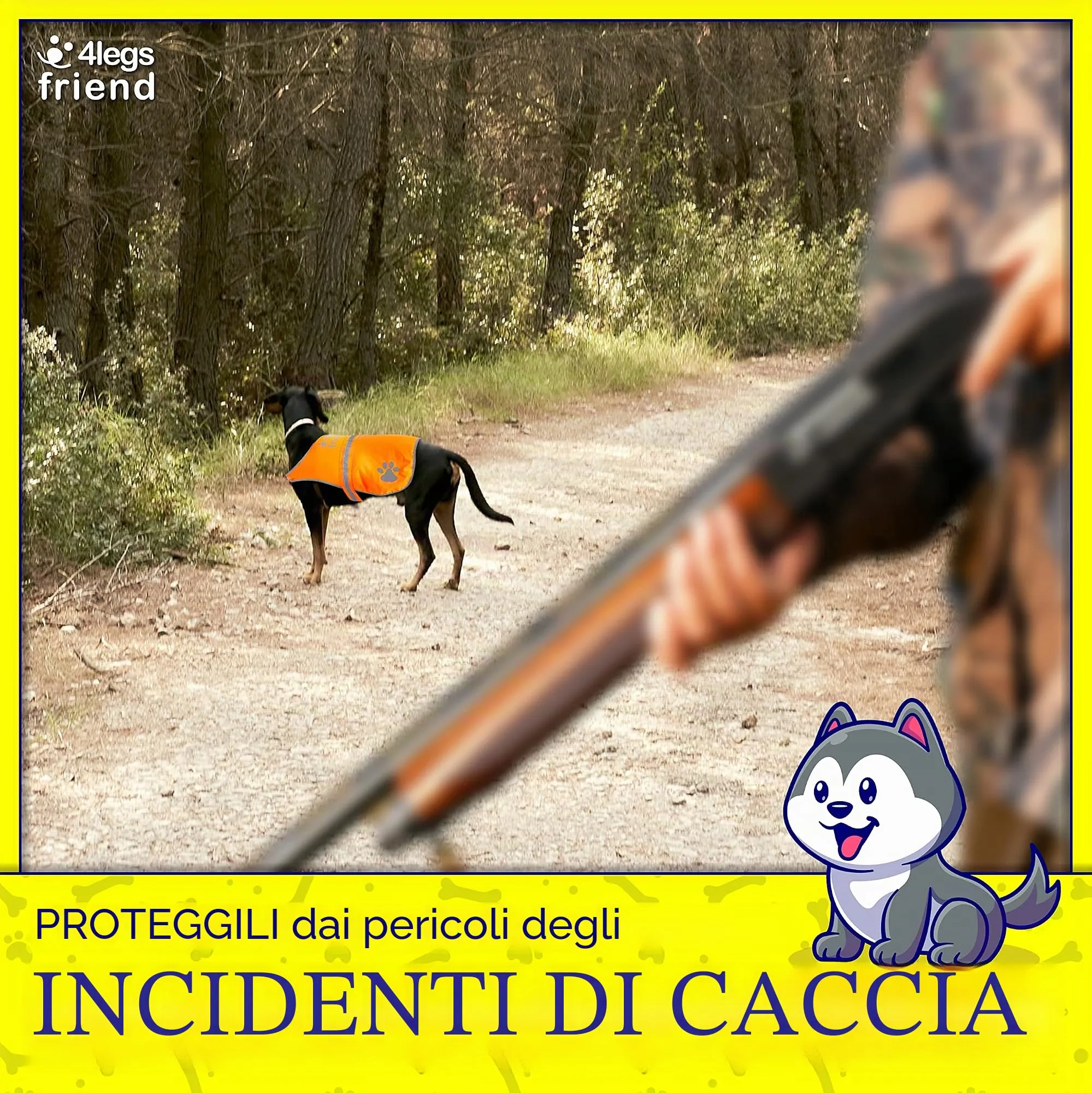 4LegsFriend Gilet riflettente per cane, Extra Small, Arancione - immagine 3