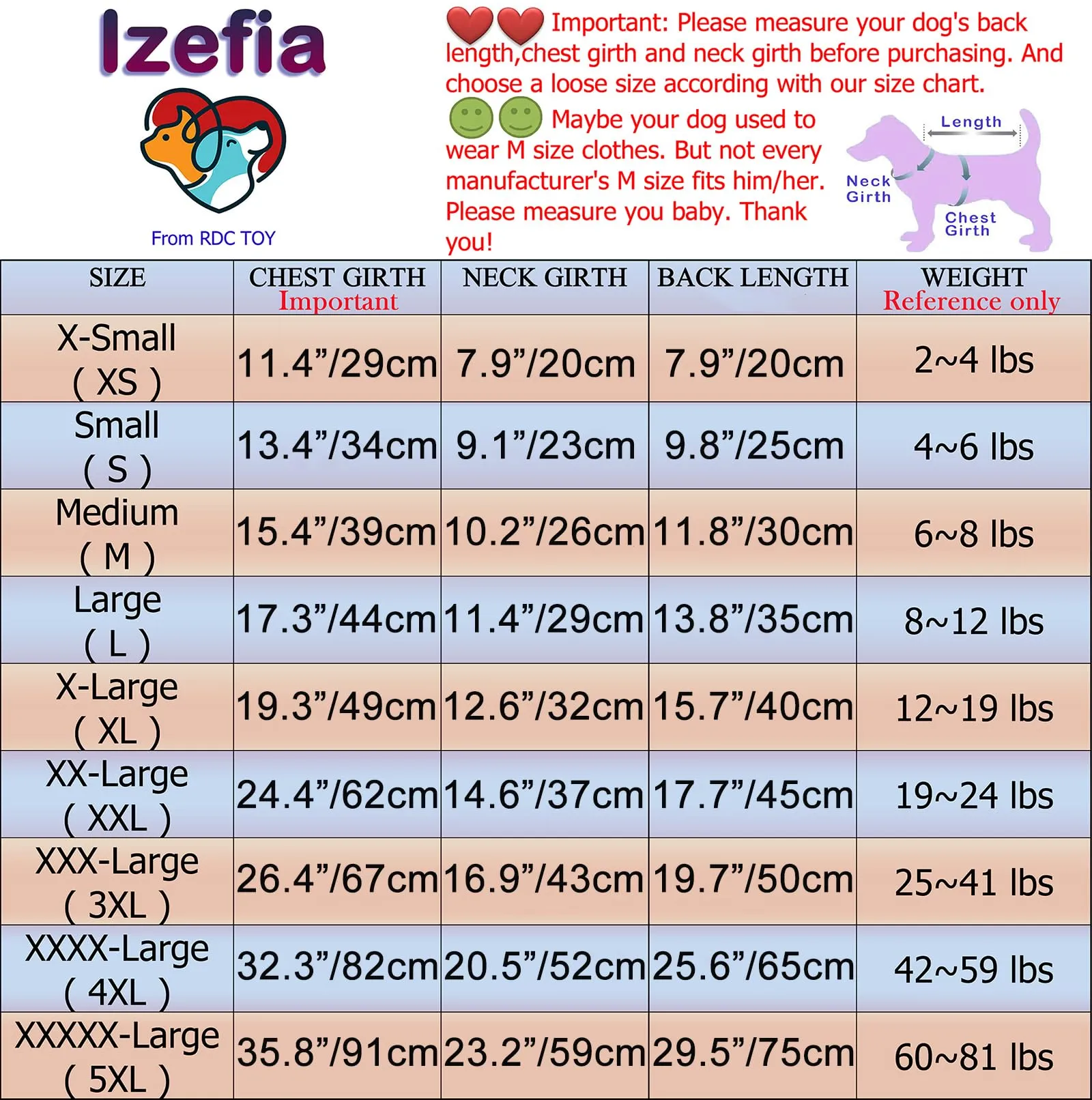 Izefia Felpa con Cappuccio Security per Cani in Cotone, Blu, Taglia M - immagine 2
