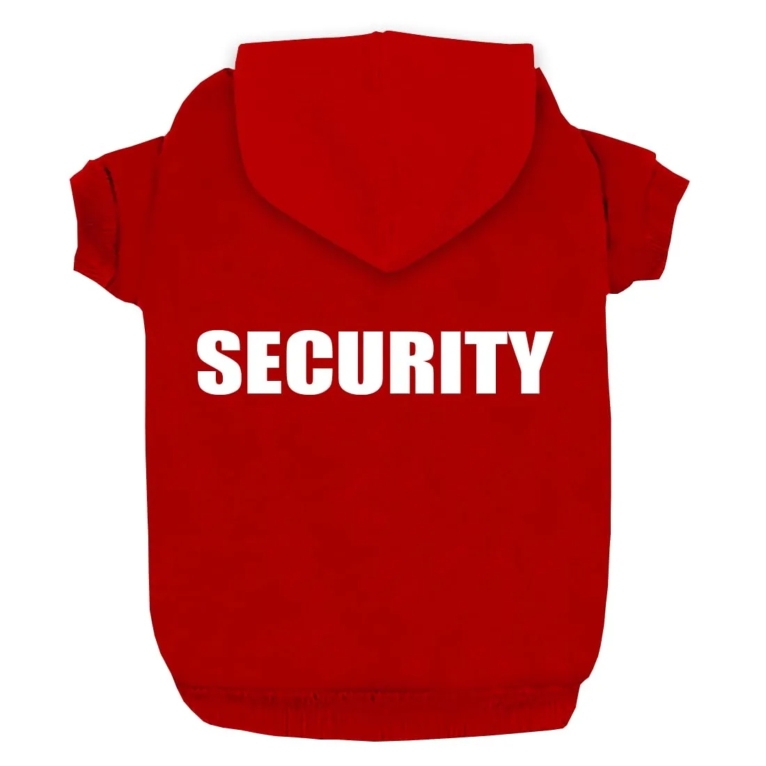 Izefia Felpa con Cappuccio per Cani Stampa Security, Cotone, Rosso, L - immagine 1