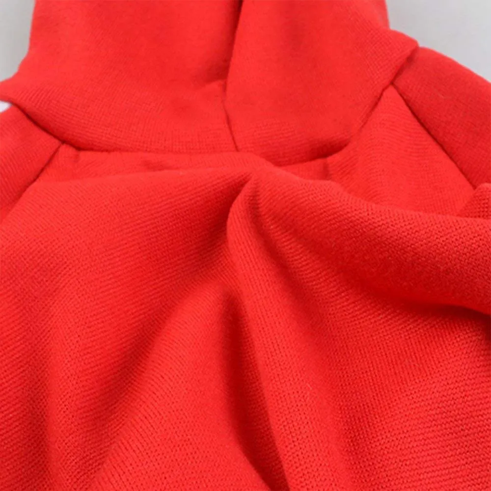Izefia Felpa con Cappuccio per Cani Stampa Security in Cotone, Rosso, XXL - immagine 4