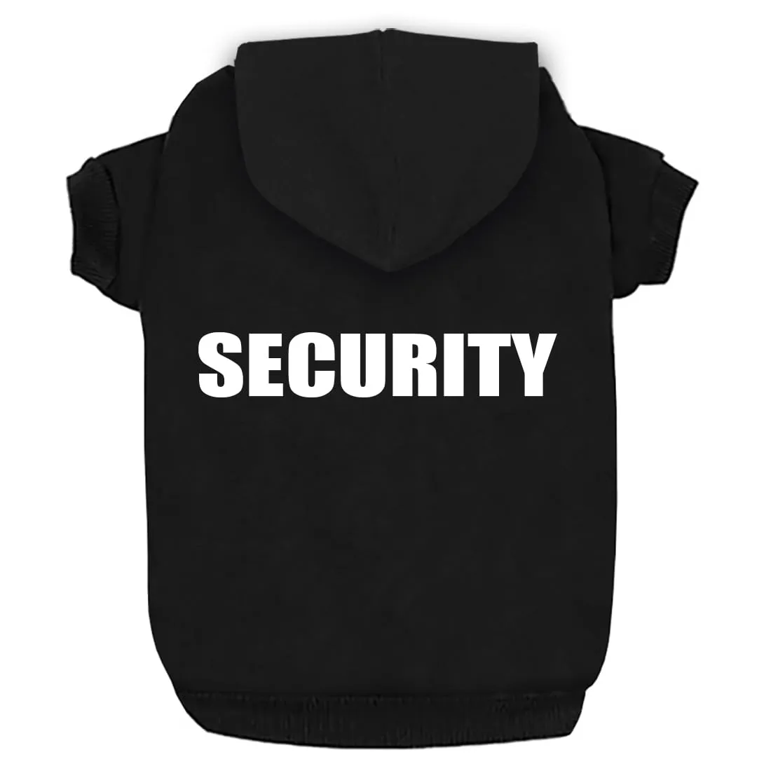 Izefia Felpa con Cappuccio Security per Cani in Cotone, Nero, S - immagine 1