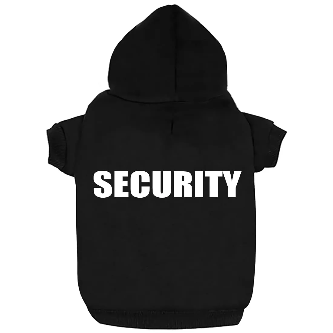 Izefia Felpa con Cappuccio Security per Cani in Cotone, Nero, S - immagine 7