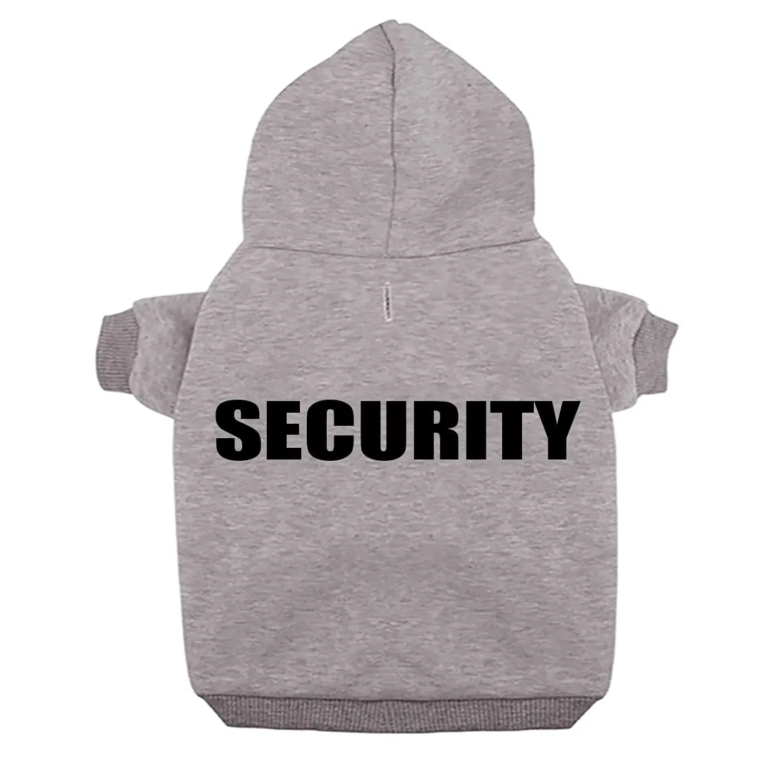 Izefia Felpa con Cappuccio per Cani Stampa Security in Cotone, Grigio, Taglia L - immagine 8