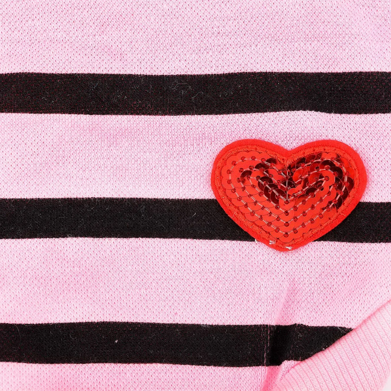 Zunea Magliette per Cani Piccola Taglia a Righe con Paillettes Cuore in Cotone, Babyrosa, XS - immagine 5