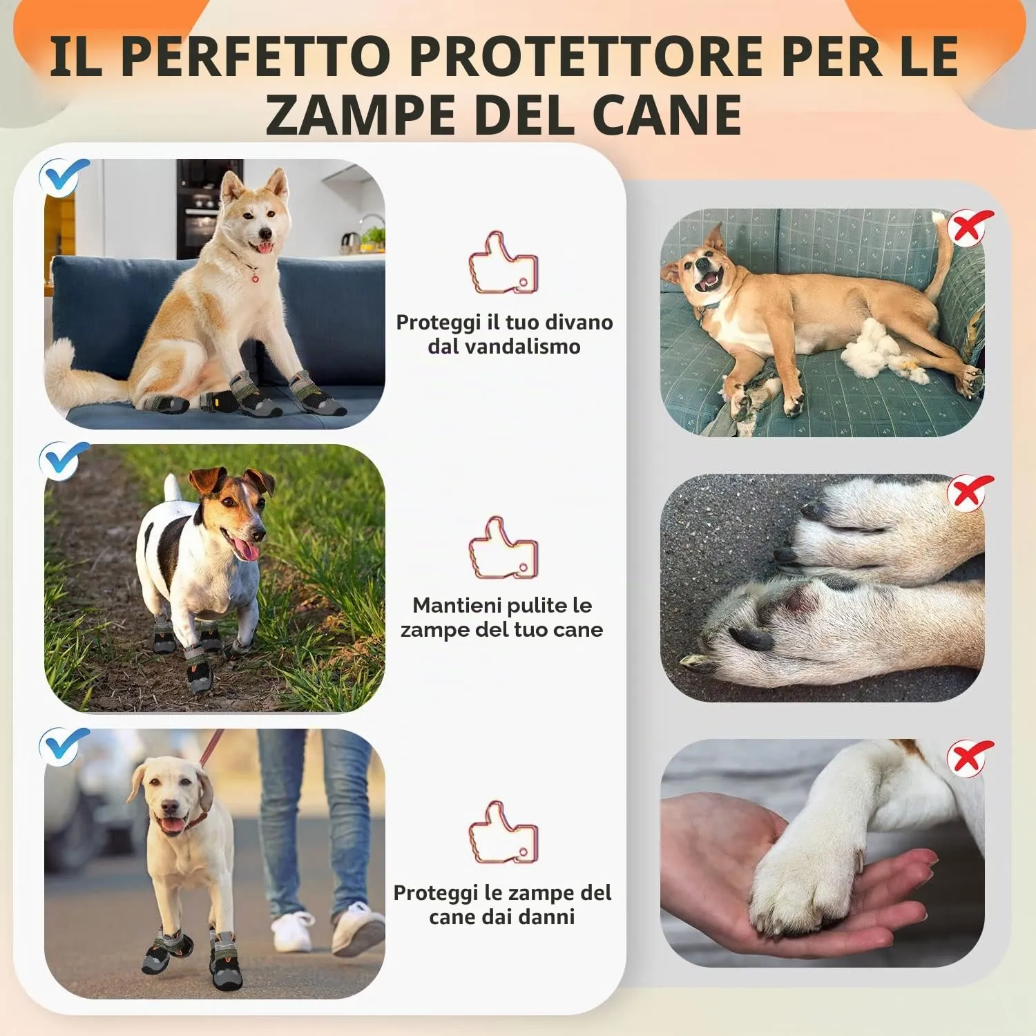 SlowTon Stivali per Cani Traspiranti, Antiscivolo e Riflettenti con Doppia Chiusura Regolabile, Taglia 3 - immagine 6