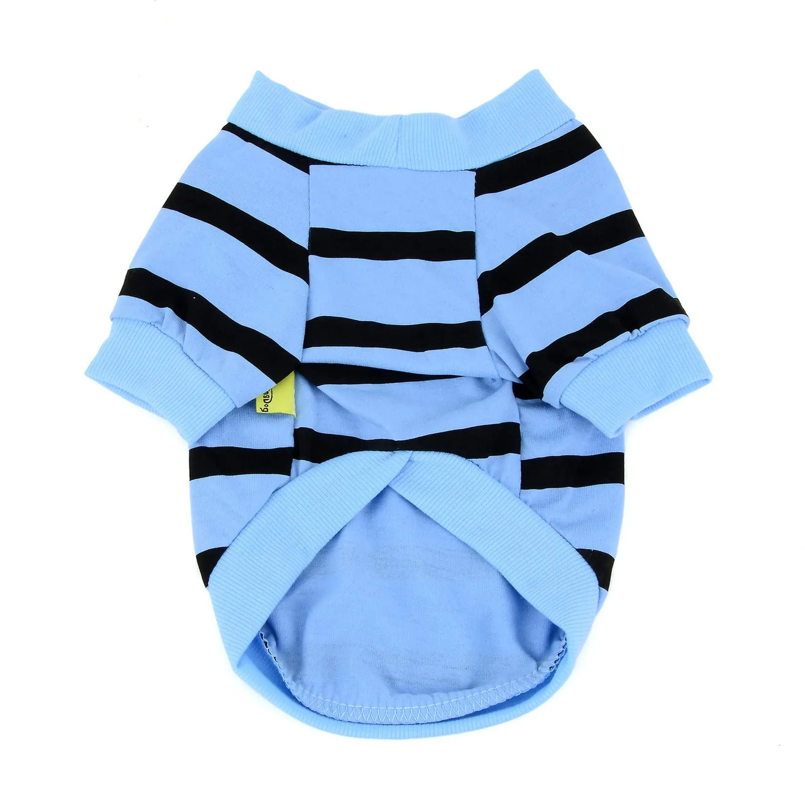 Zunea Magliette per Cani Piccola Taglia Estiva a Righe con Paillettes Cuore, Cotone, Blu XS - immagine 4