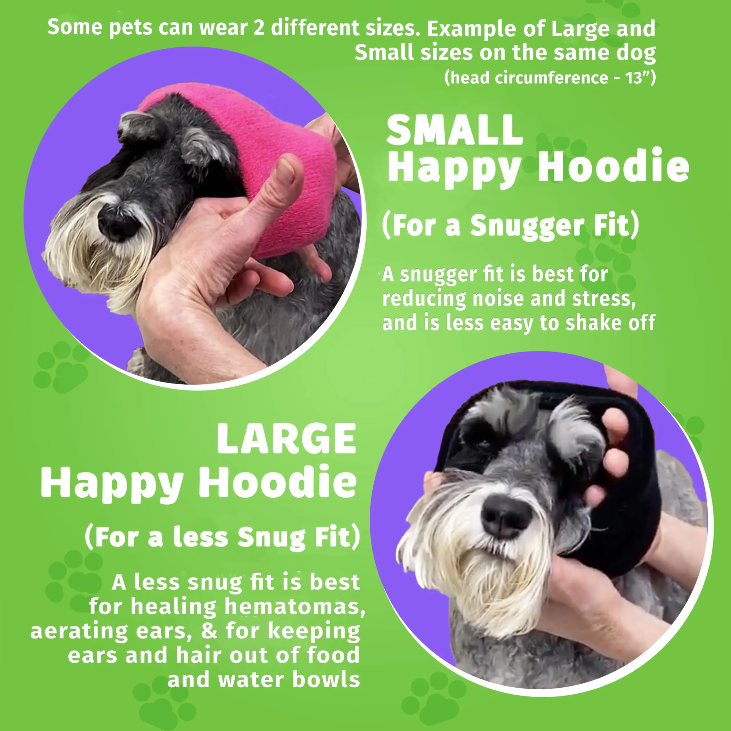 ZONI PETS Happy Hoodie Dog & Cat Calming Band, Small, Blue - immagine 8
