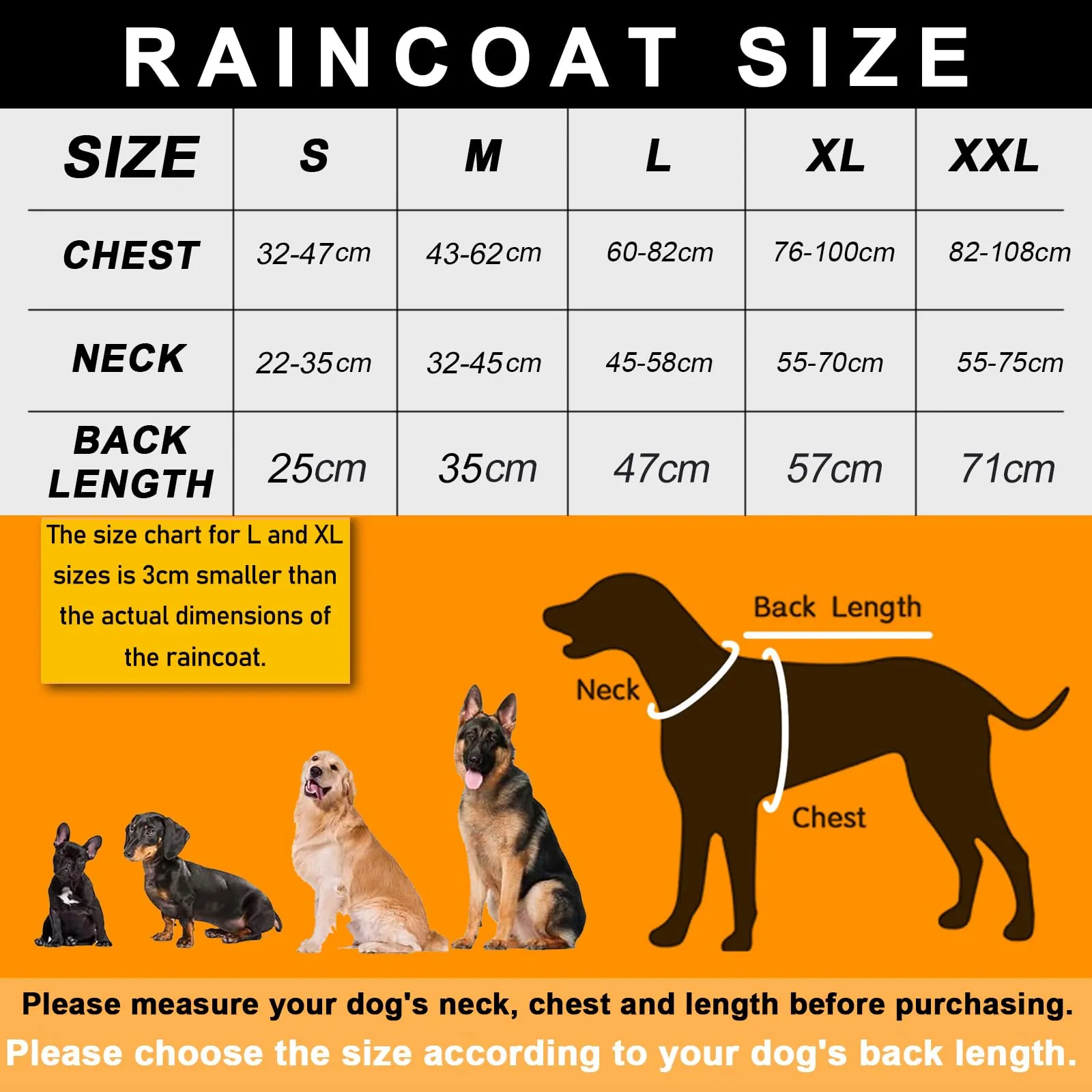 SLE Impermeabile per Cani con Cappuccio e Strisce Riflettenti, Taglia L, Grigio - immagine 2