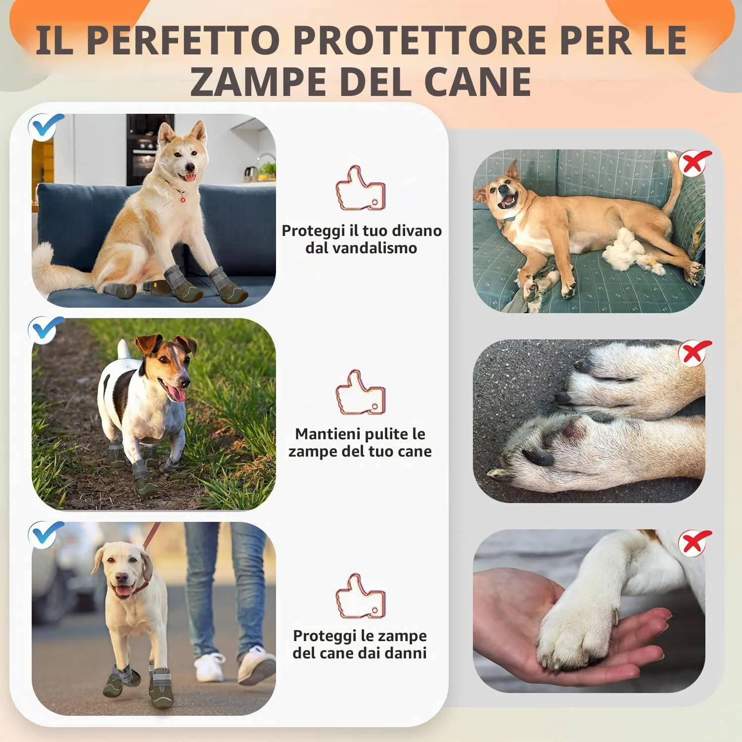 SlowTon Stivali per Cani Traspiranti e Antiscivolo con Striscia Riflettente, Taglia 4 - immagine 7