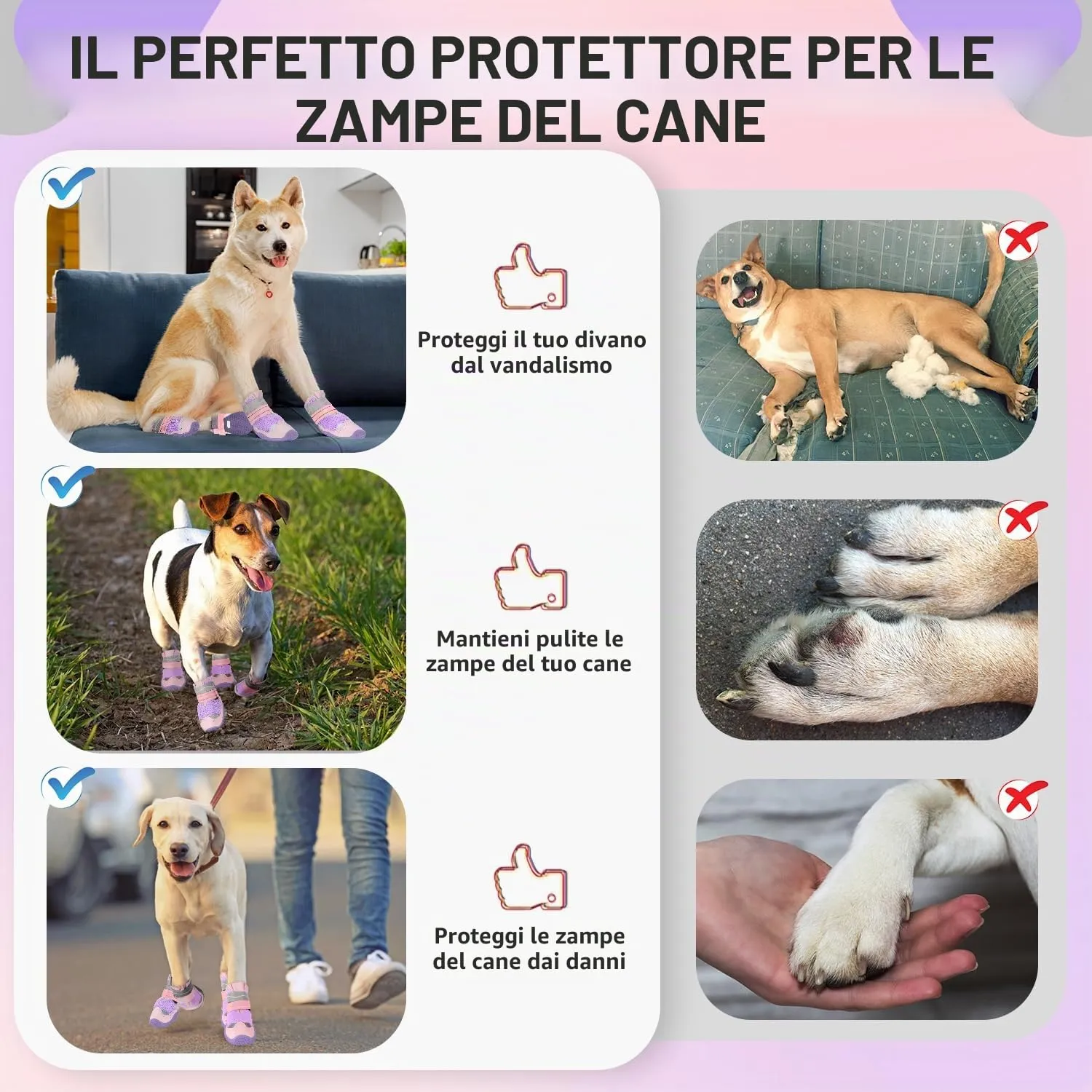 SlowTon Stivali per Cani Traspiranti, Antiscivolo e Riflettenti, Regolabili e Lavabili, Taglia 5 - immagine 7