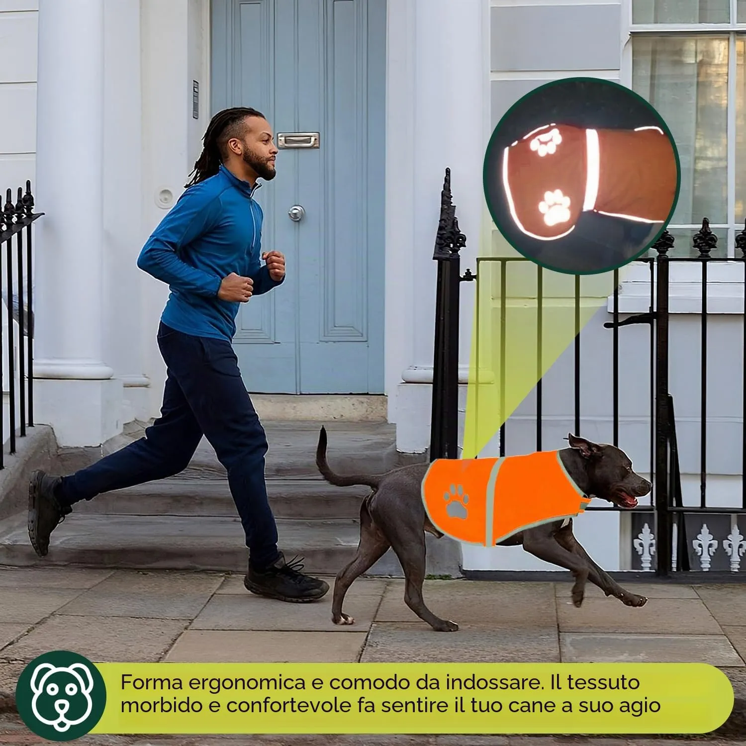 Voarge Gilet di Sicurezza Riflettente per Cani, Arancione, M - immagine 5