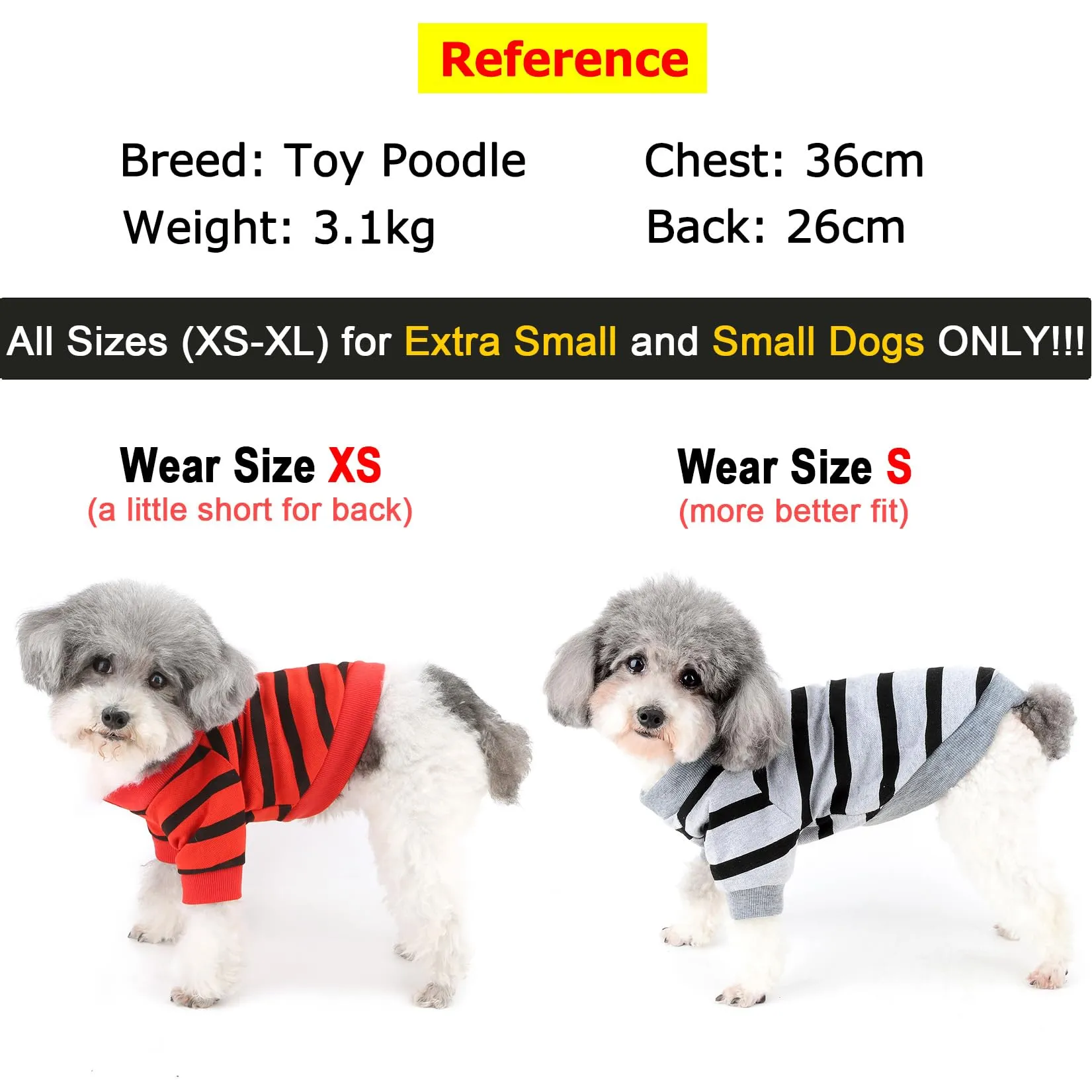 Zunea Camicie per cani di piccola taglia T-shirt estiva a righe con paillettes a cuore, Rosso, Taglia L - immagine 2