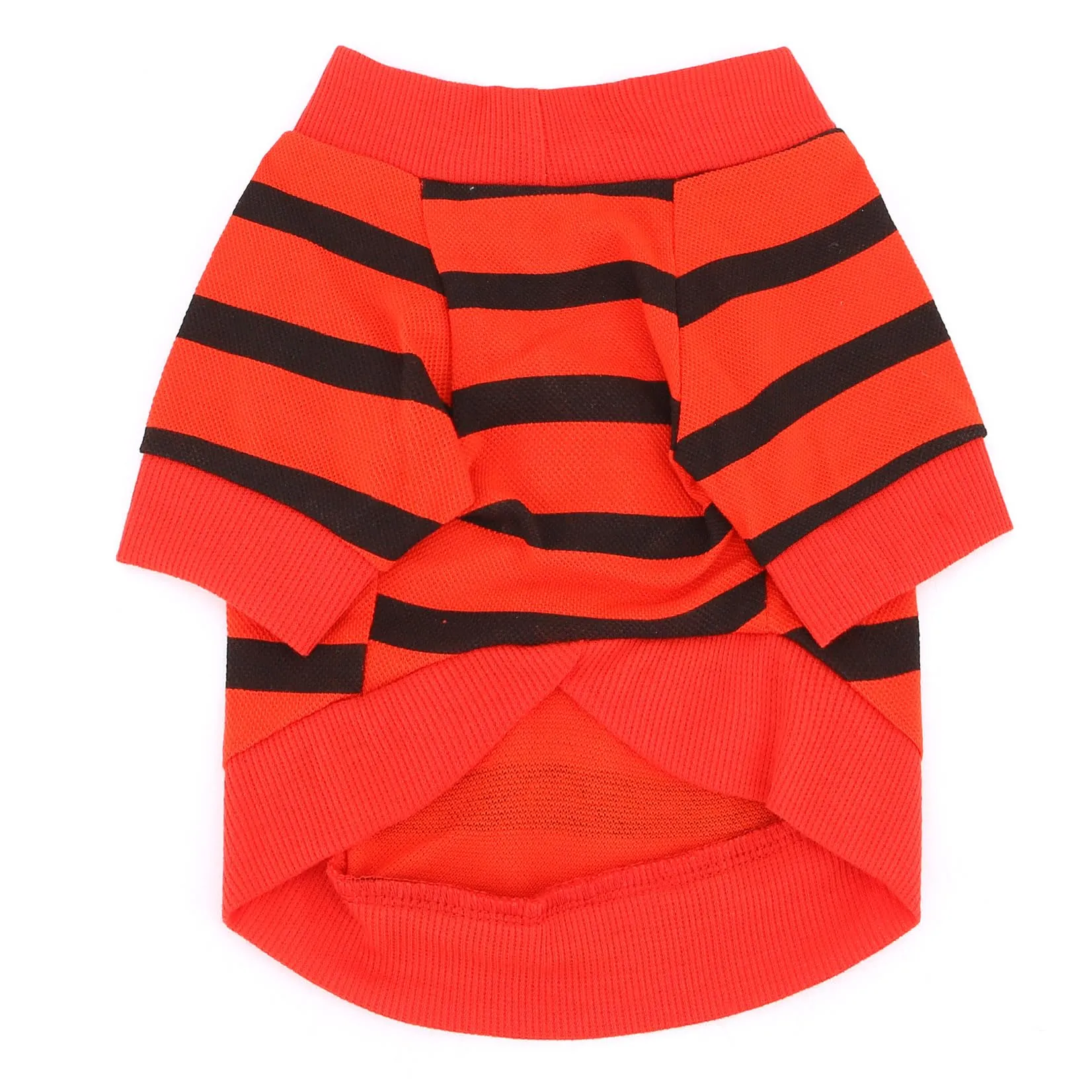 Zunea T-shirt Estiva a Righe con Paillettes e Cuore per Cani di Piccola Taglia, Rosso, Taglia XS - immagine 3