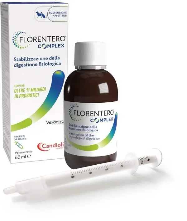 Candioli Florentero Complex Integratore Probiotico per Cani e Gatti, 60 ml - immagine 1