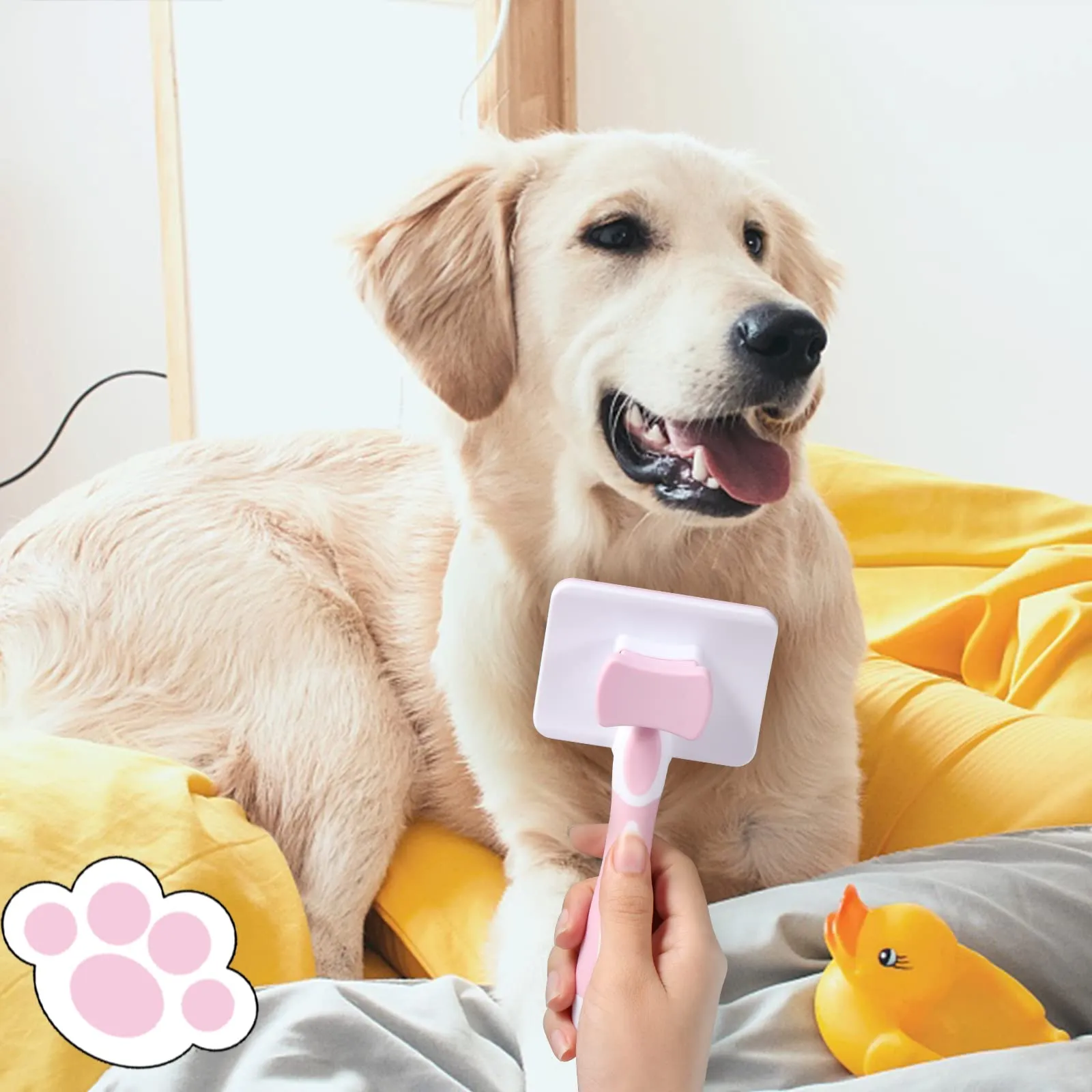 Vinabo Spazzola Autopulente per Gatti e Cani, Rosa - immagine 7