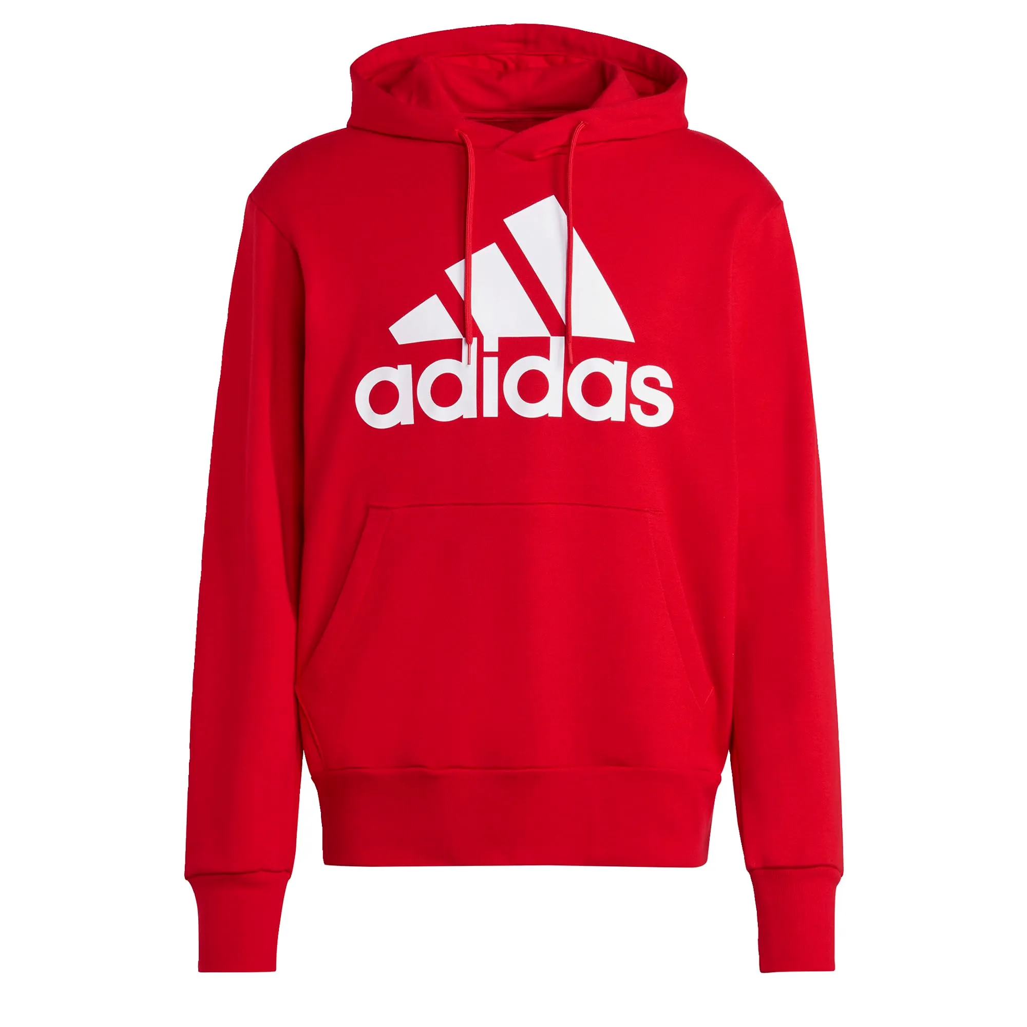 adidas Essentials French Terry Big Logo Hoodie - Better Scarlet / White, S - immagine 1