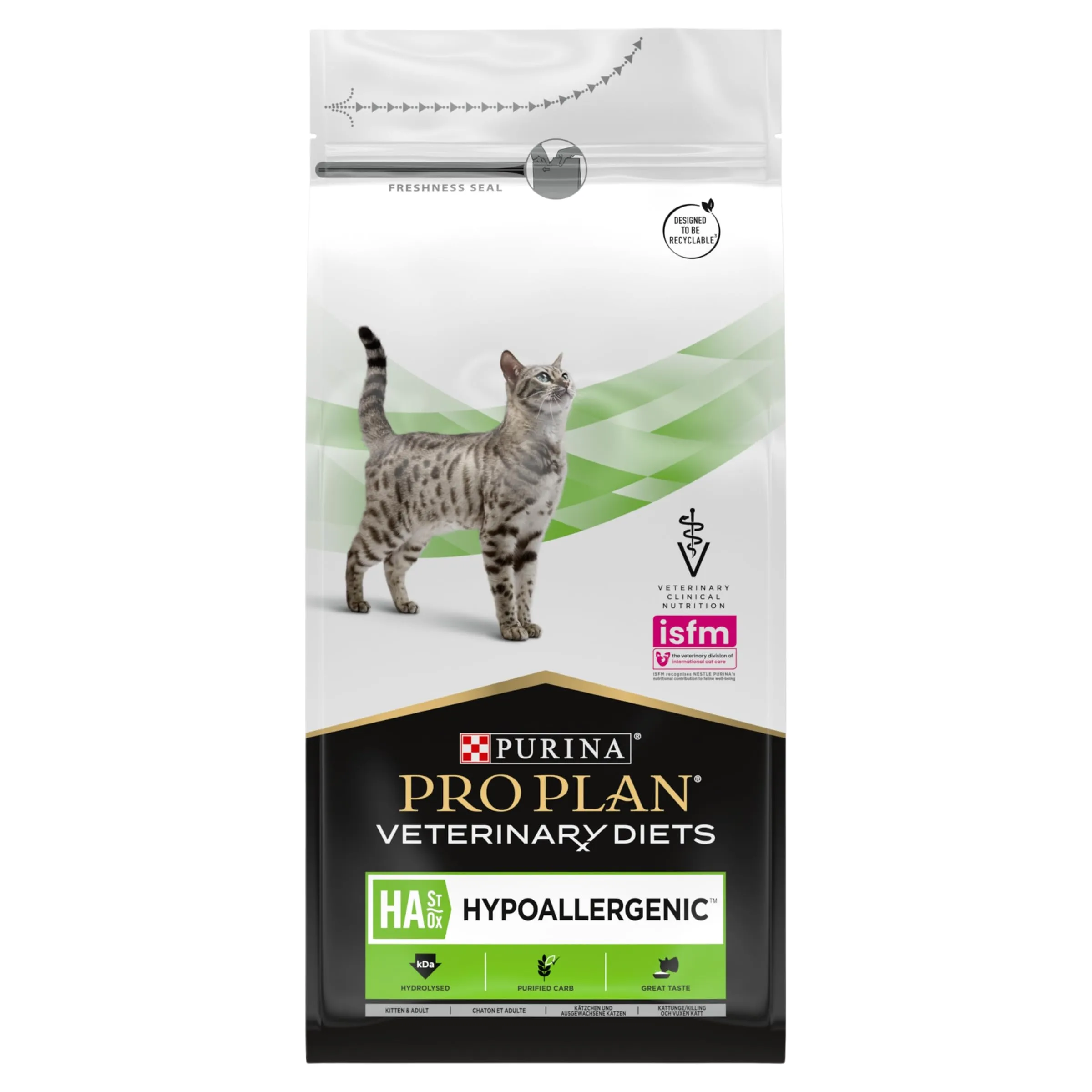 Purina Pro Plan Veterinary Diets Hypoallergenic Crocchette per Gatti Cuccioli e Adulti, 1.3kg - immagine 2