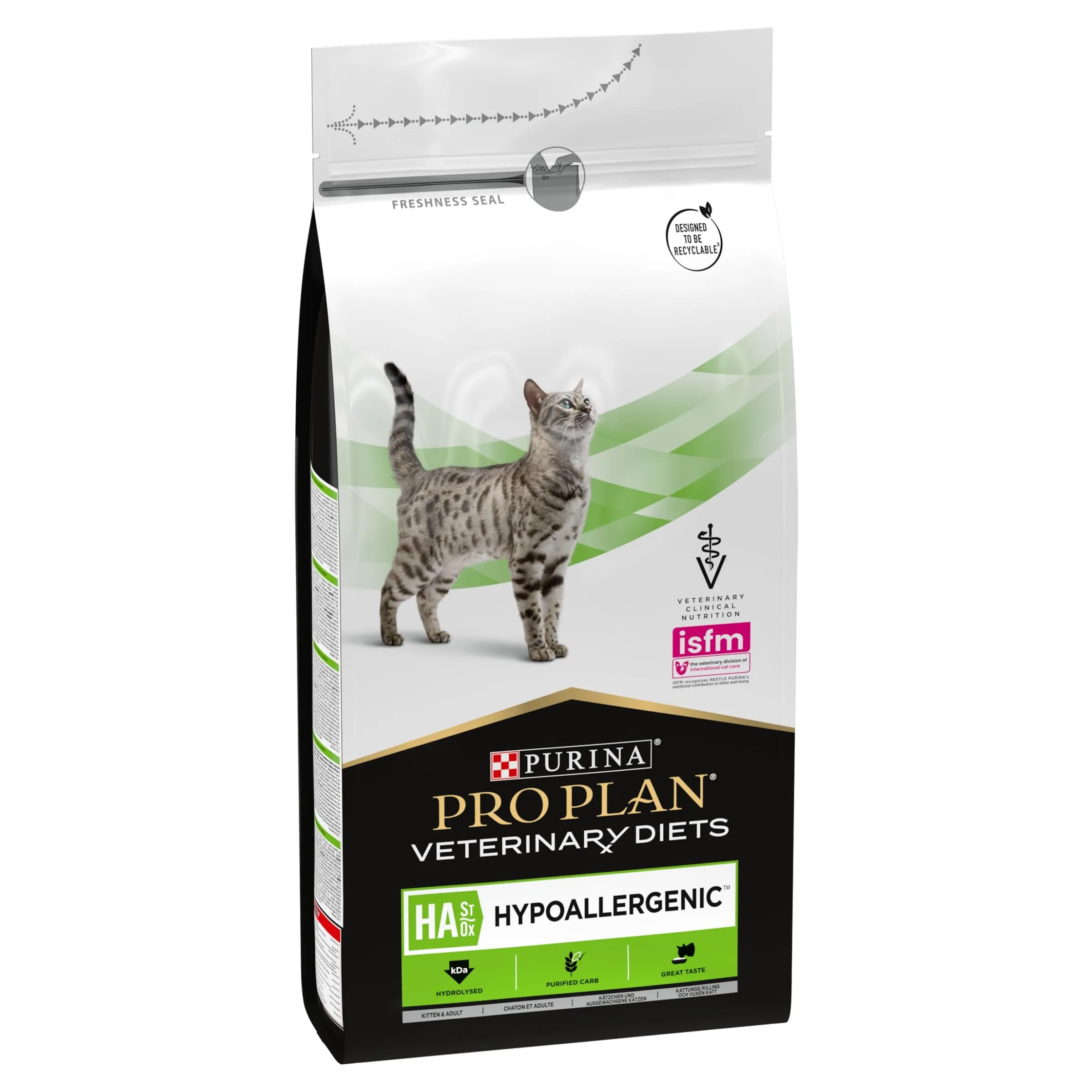 Purina Pro Plan Veterinary Diets Hypoallergenic Crocchette per Gatti Cuccioli e Adulti, 1.3kg - immagine 3