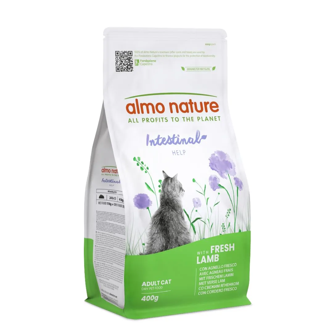 Almo Nature Intestinal Help Crocchette Gatto con Agnello Fresco, 400g - immagine 1