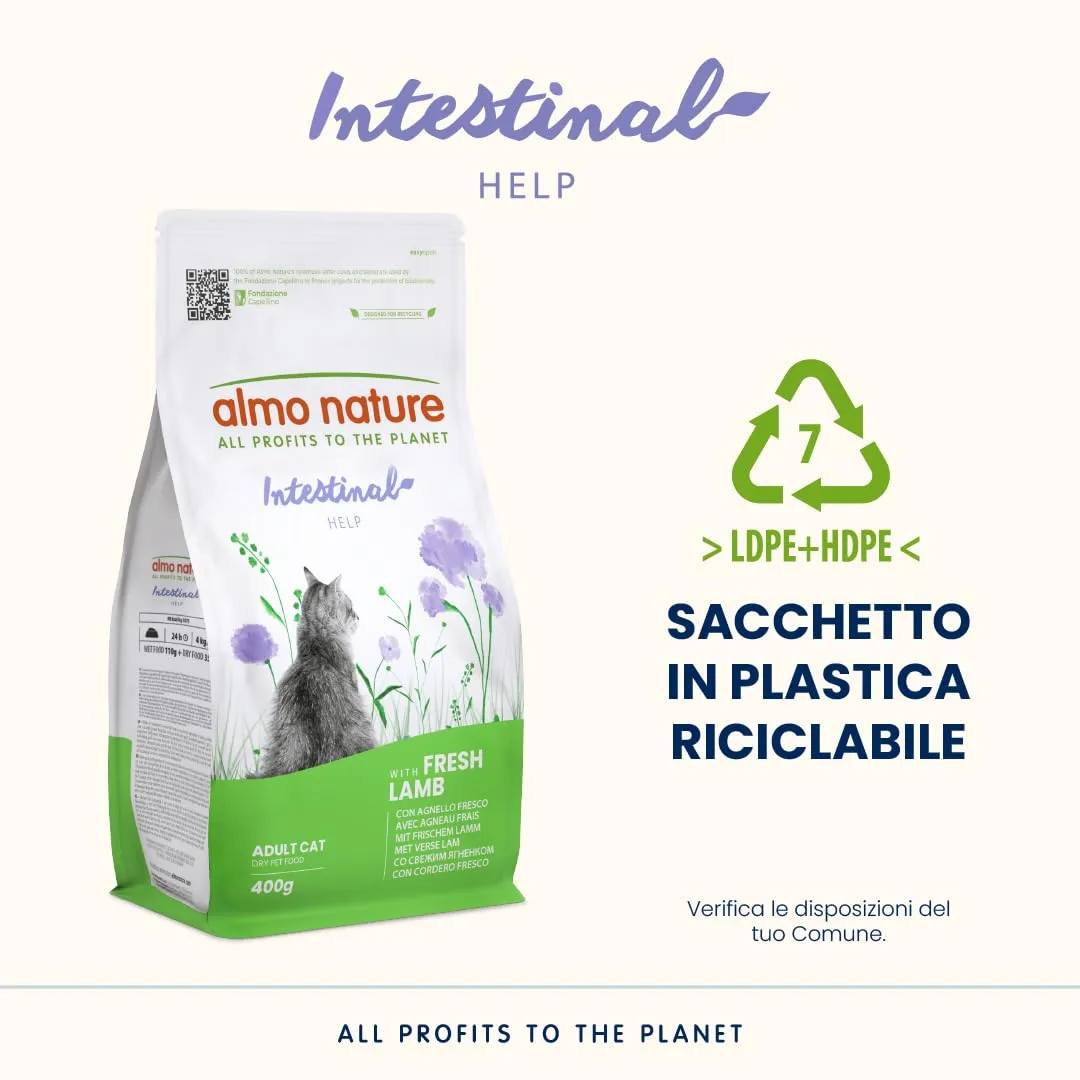 Almo Nature Intestinal Help Crocchette Gatto con Agnello Fresco, 400g - immagine 4