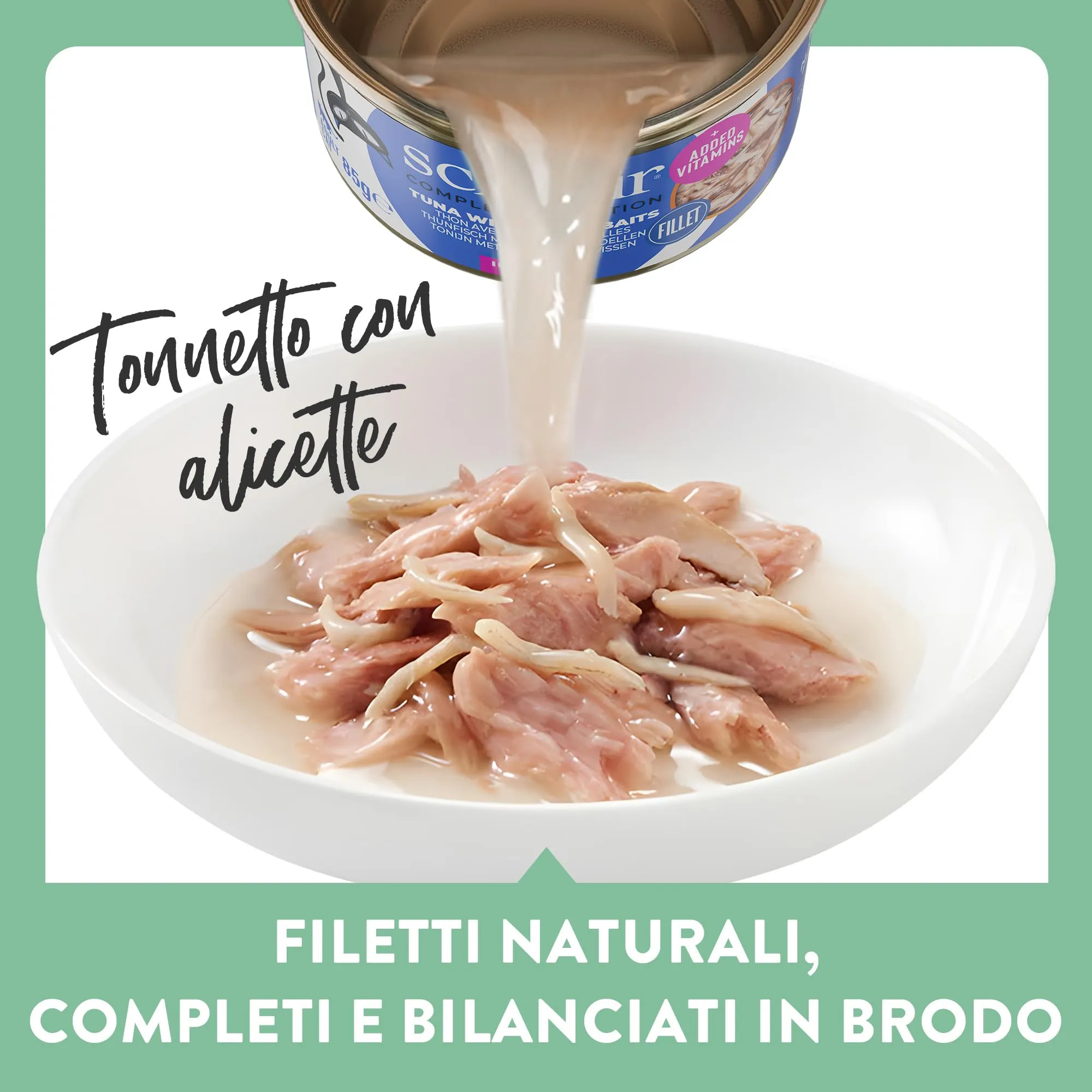 Schesir Tonnetto con Alicette in Brodo, Alimento Umido Completo per Gatti, 6 x 85g - immagine 4
