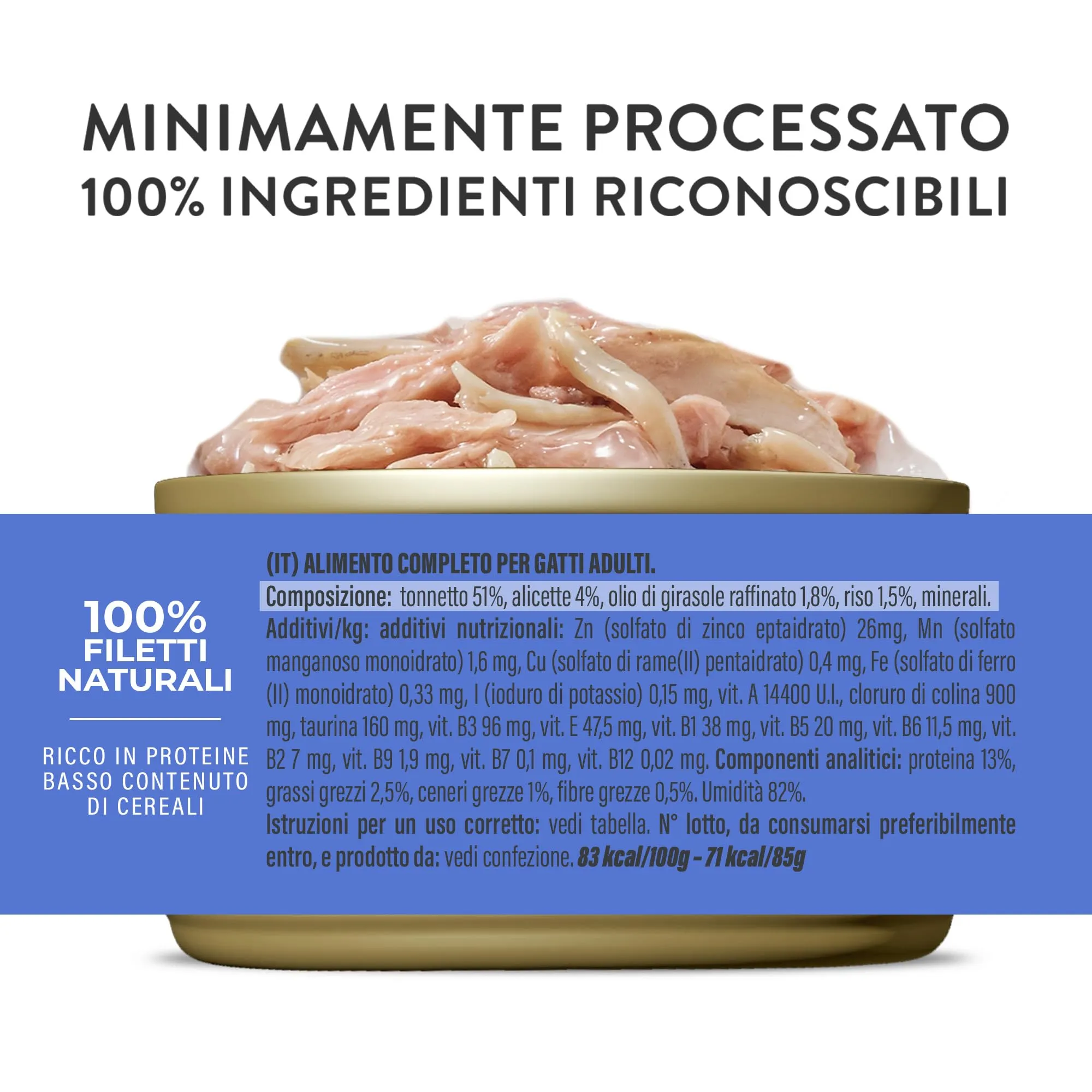 Schesir Tonnetto con Alicette in Brodo, Alimento Umido Completo per Gatti, 6 x 85g - immagine 5