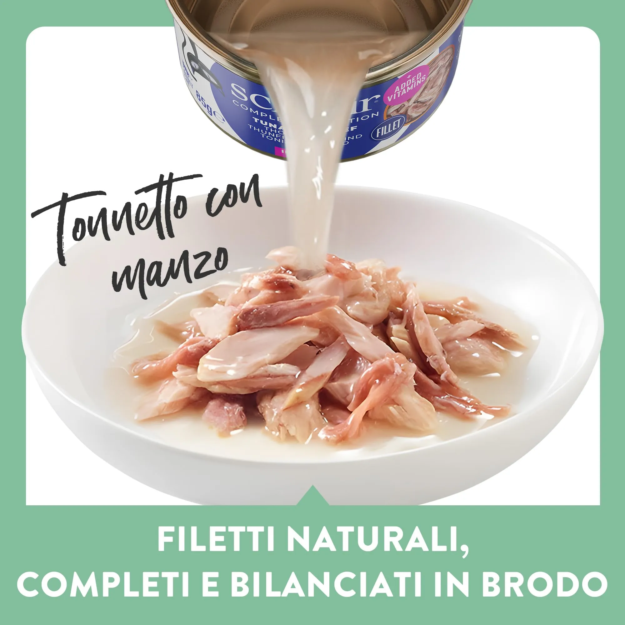 Schesir Tonnetto con Manzo in Brodo, Alimento Umido Completo per Gatti, 6 x 85g - immagine 4
