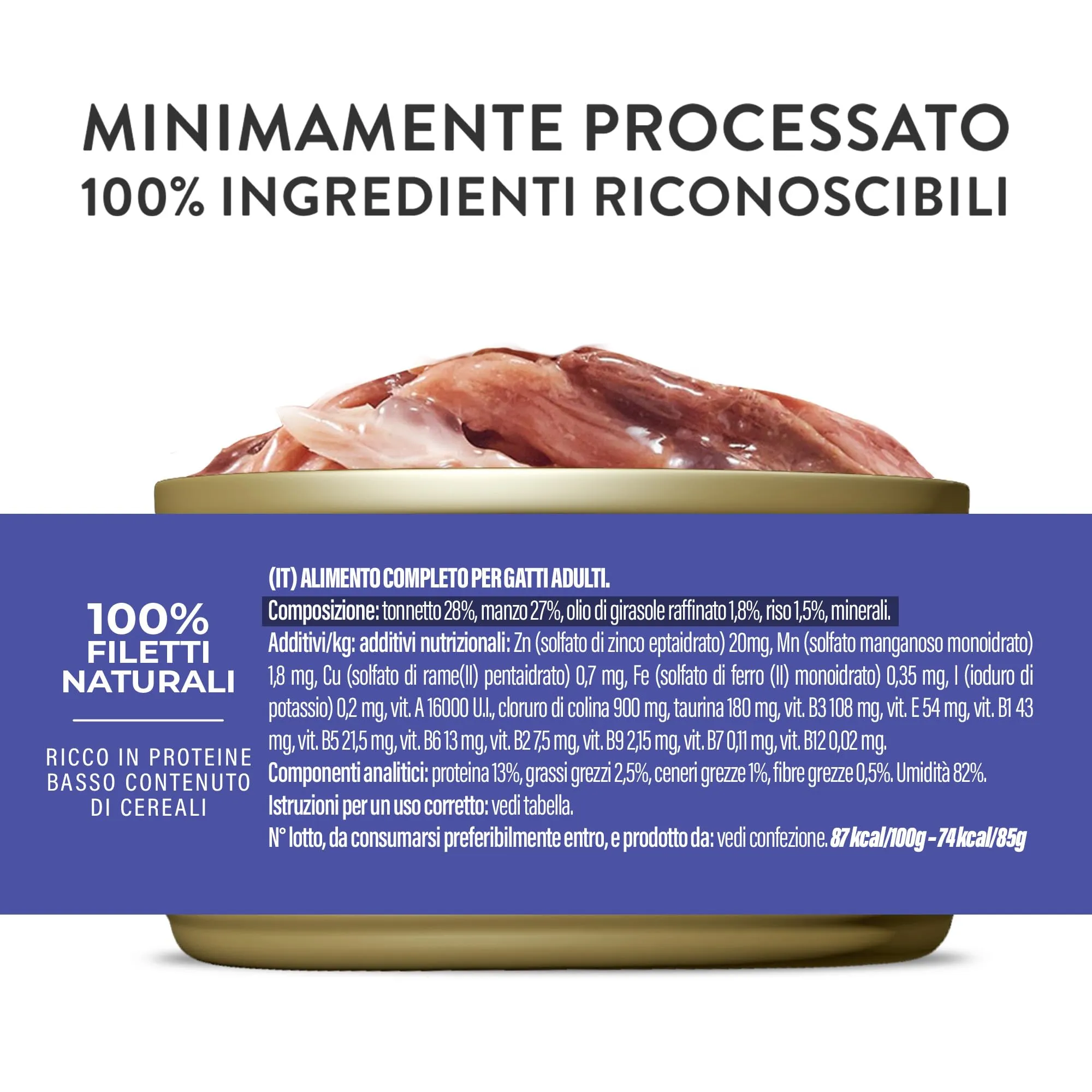 Schesir Tonnetto con Manzo in Brodo, Alimento Umido Completo per Gatti, 6 x 85g - immagine 5