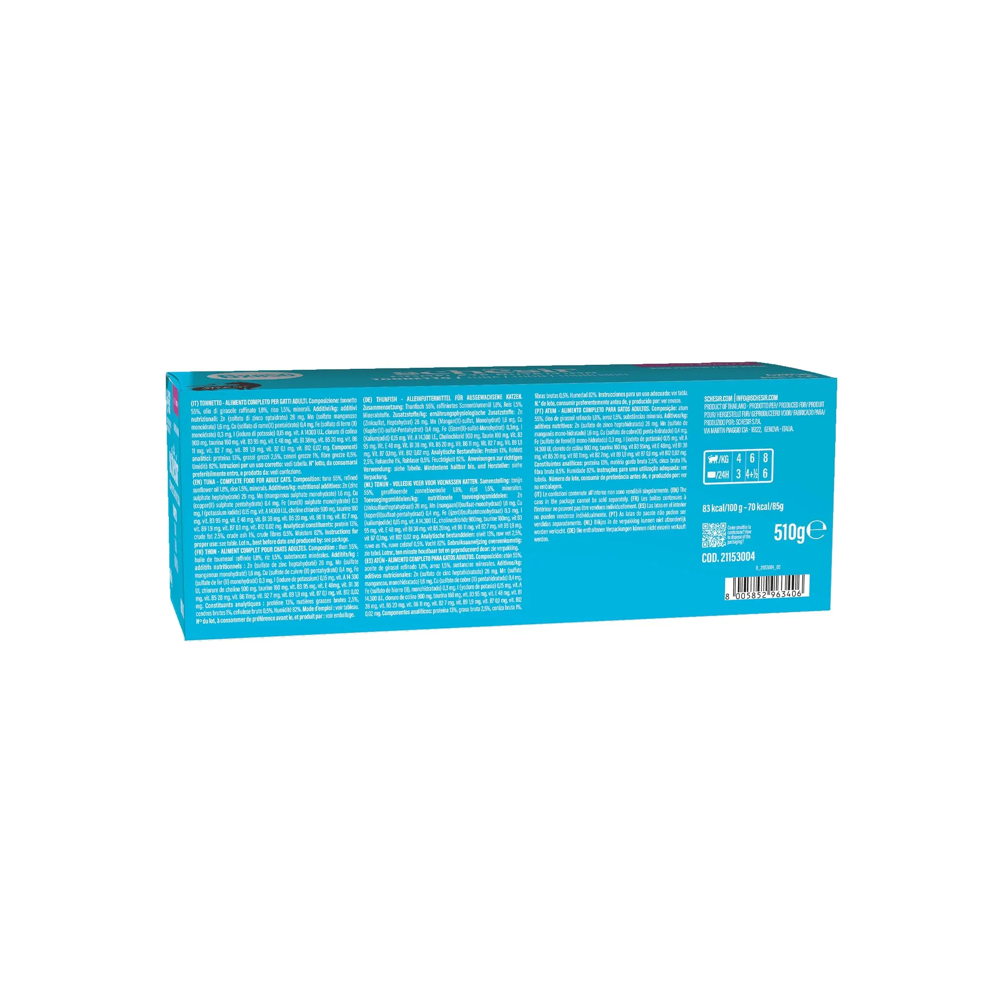 Schesir Tonnetto in Brodo Alimento Umido Completo per Gatti, 6 x 85g - immagine 3