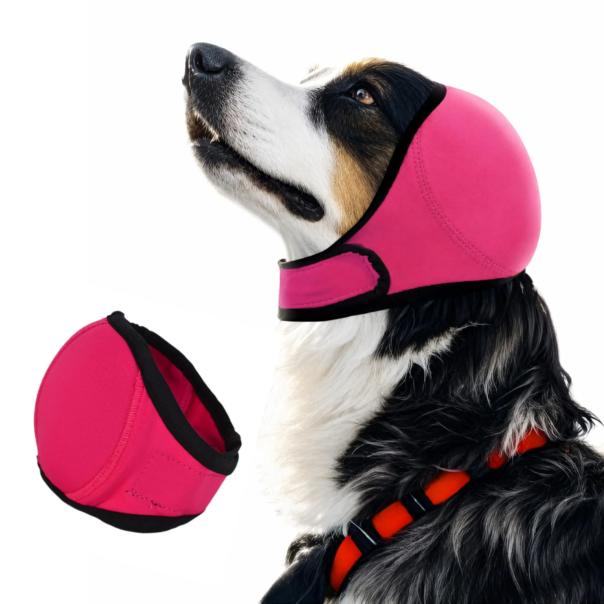 Naapesi Paraorecchie Antirumore per Cani, Fascia Elastica Calmante per Ansia, Bagno e Toelettatura (S-Rosa) - immagine 5