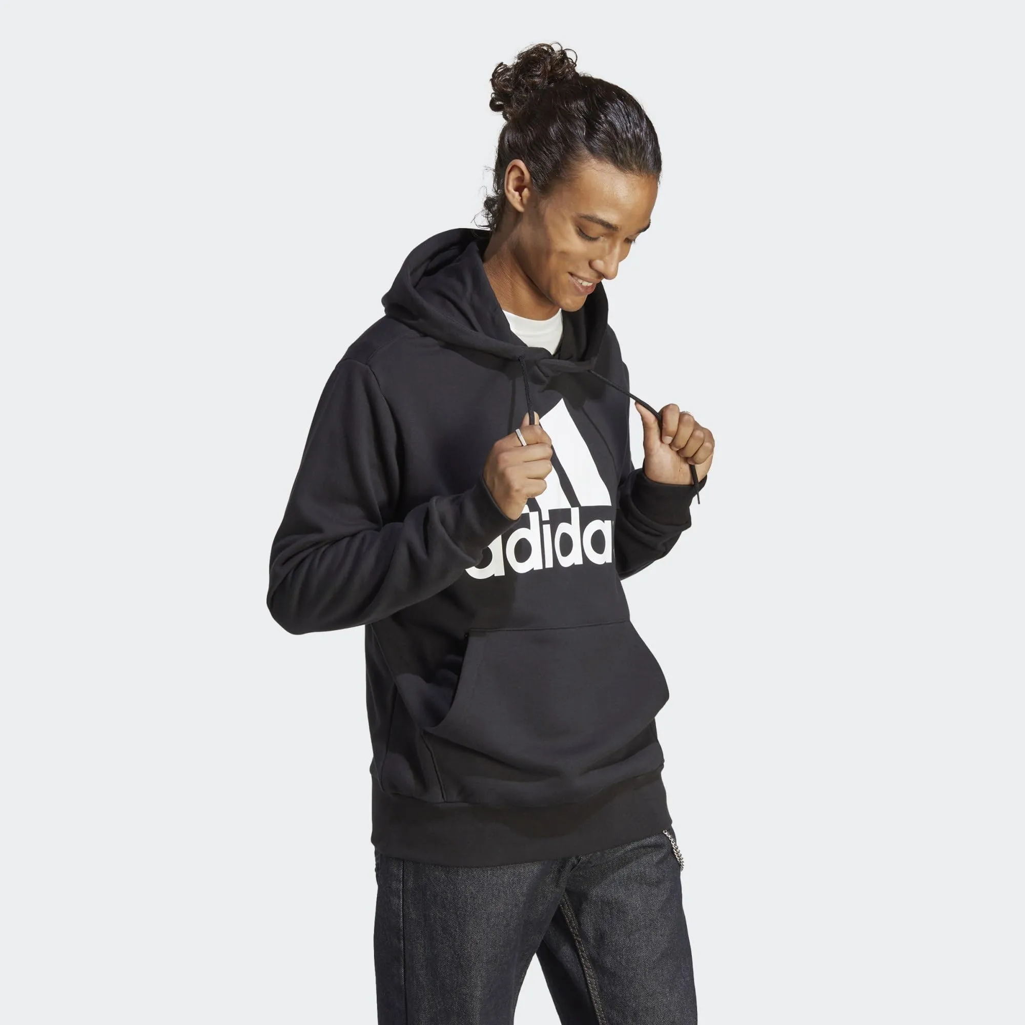 adidas Essentials French Terry Big Logo Hoodie, Black, S - immagine 2