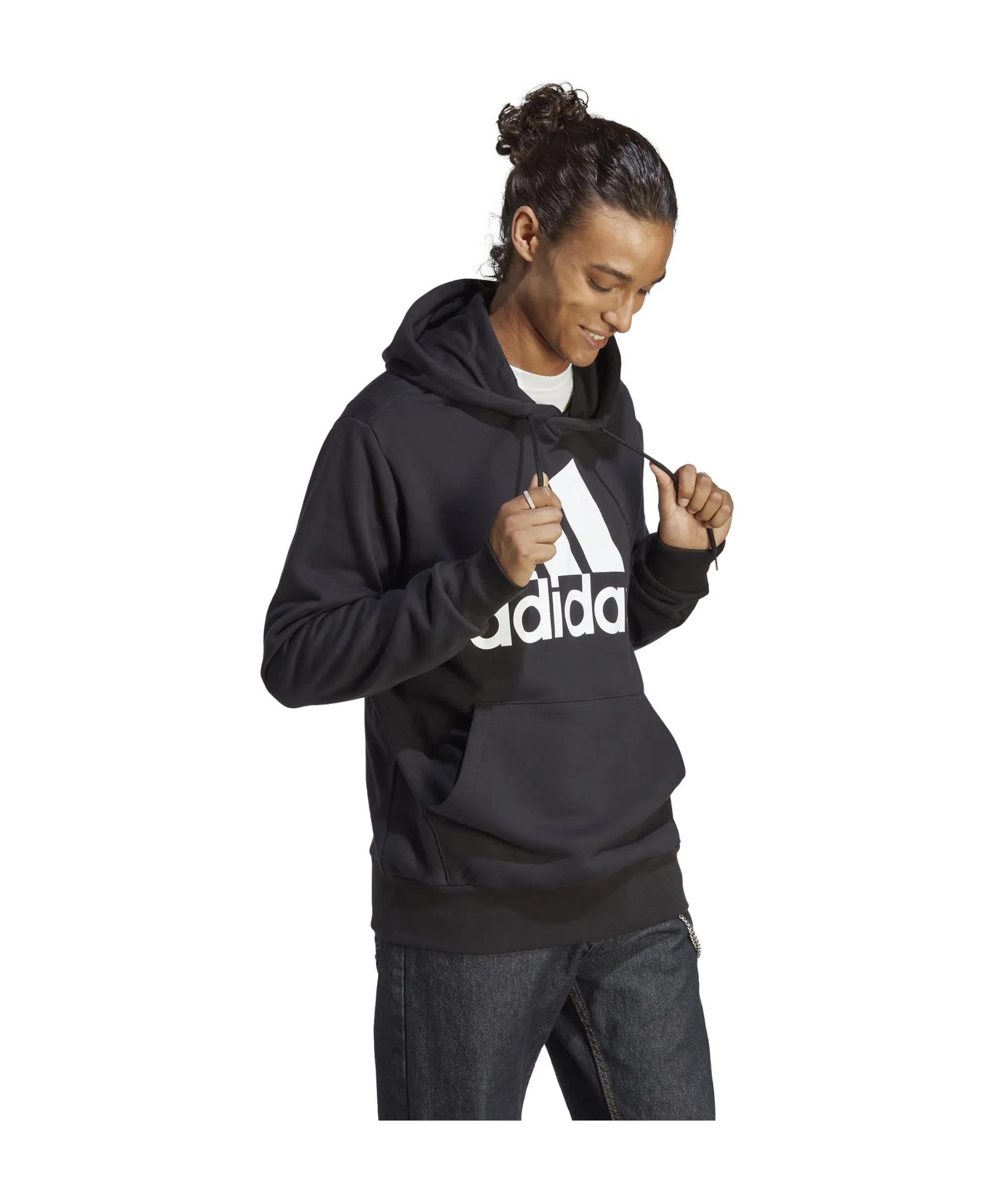 adidas Essentials French Terry Big Logo Hoodie, Black, S - immagine 3