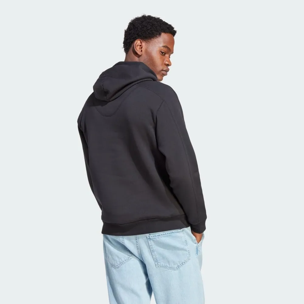 adidas Felpa con Cappuccio da Uomo in Pile, Nero, M - immagine 3