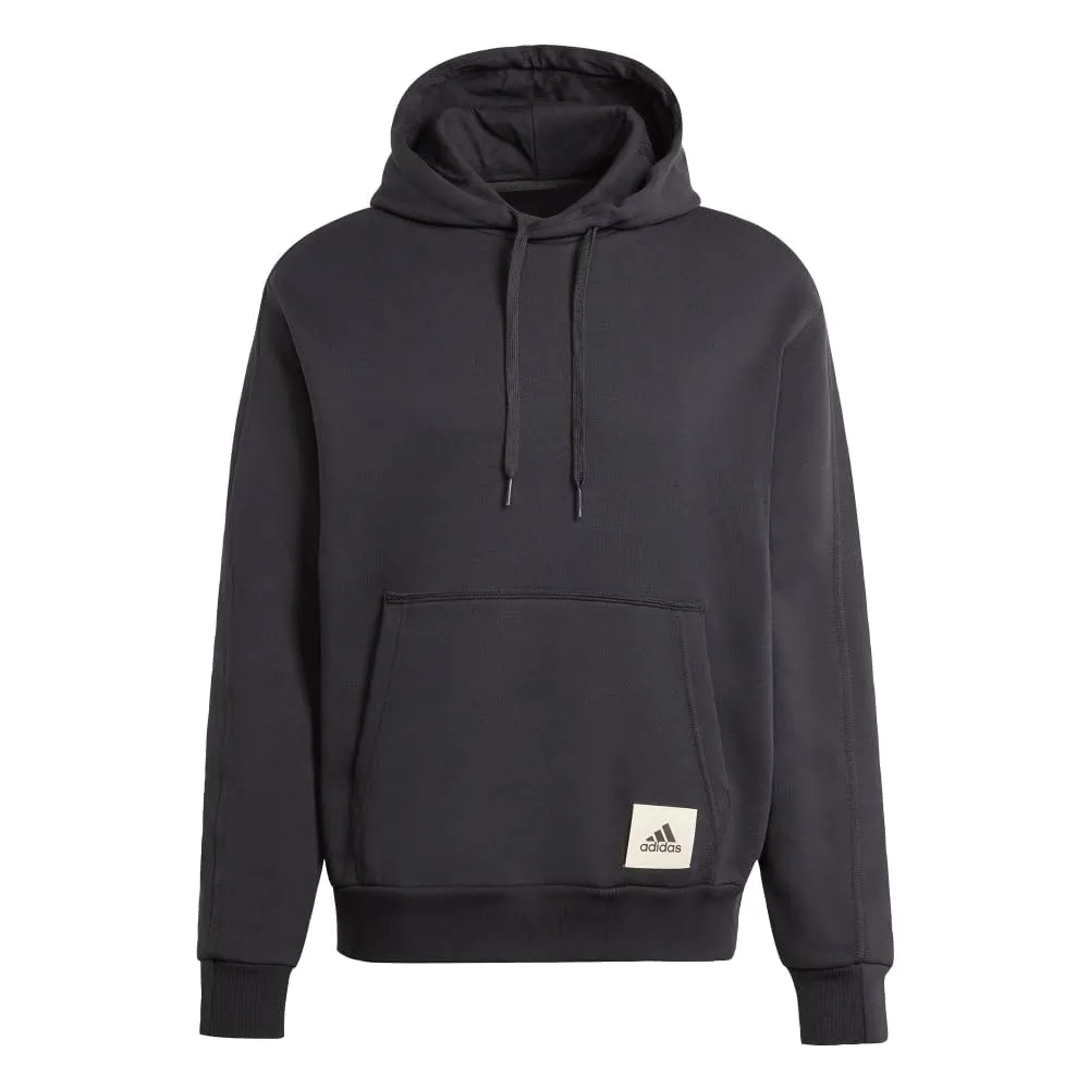 adidas Felpa con Cappuccio da Uomo in Pile, Nero, M - immagine 6