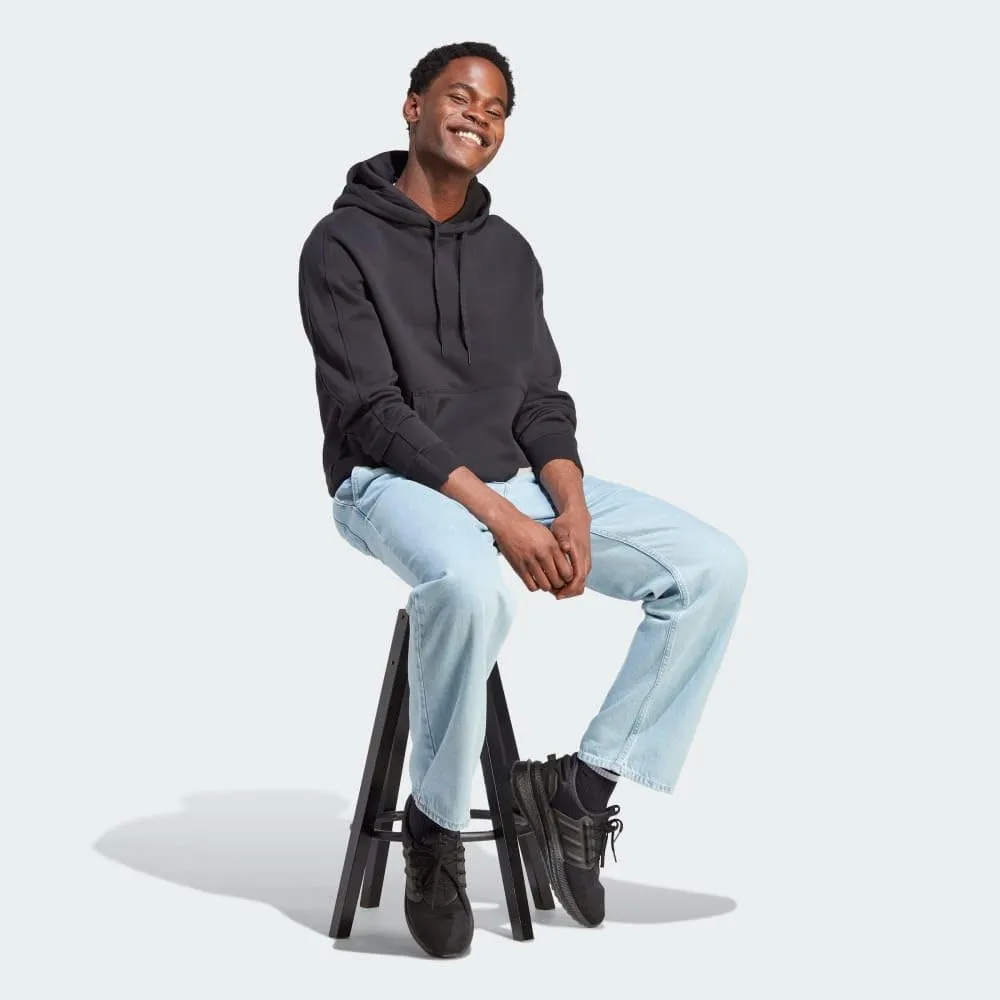 Adidas Felpa con Cappuccio da Uomo in Pile, Nero, XL - immagine 4