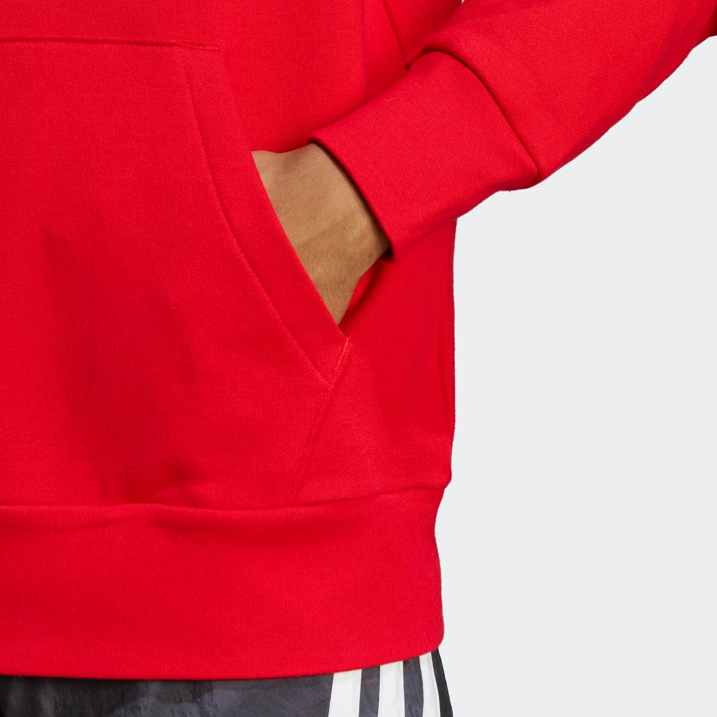 adidas Essentials French Terry Big Logo Hoodie - Better Scarlet / White, L - immagine 4