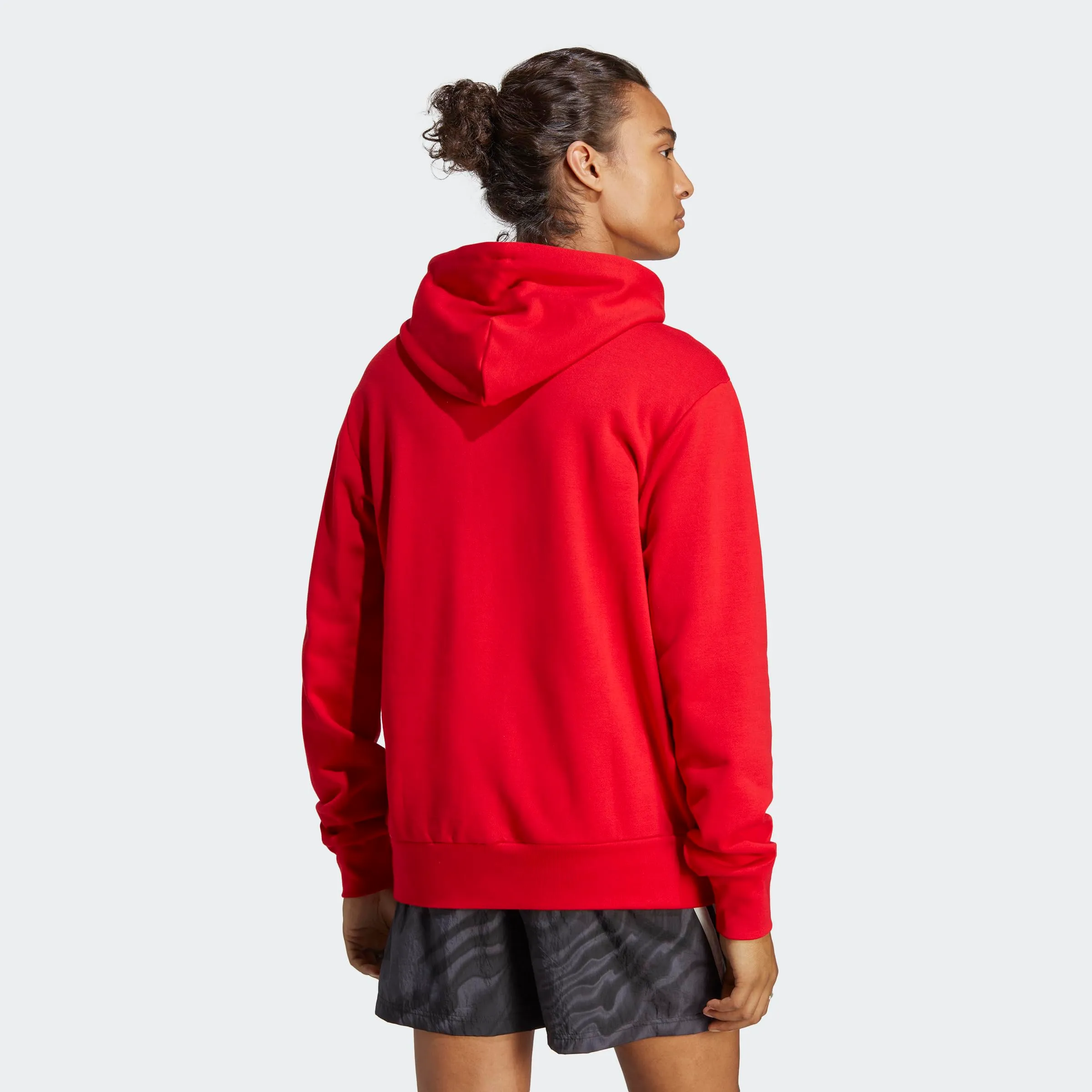 adidas Essentials French Terry Big Logo Hoodie - Better Scarlet / White, L - immagine 6
