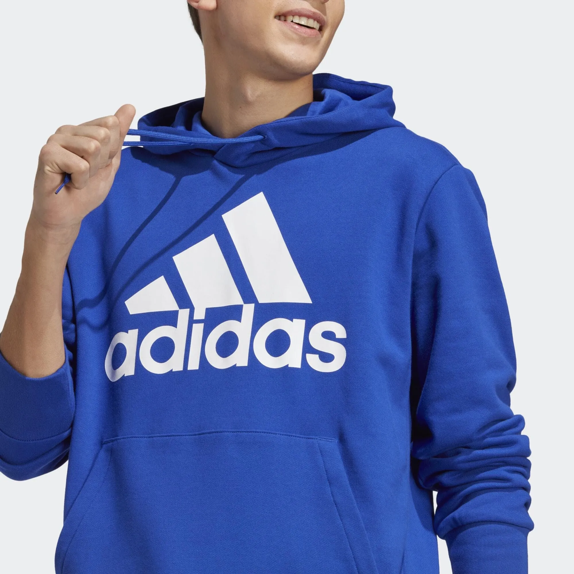 adidas Essentials French Terry Big Logo Hoodie, Semi Lucid Blue, S - immagine 5