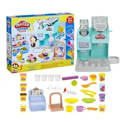 Play-Doh Kitchen Creations Mon Super Café avec Machine à Café, 20 Accessoires et 8 Pots de Pâte à Modeler - immagine 1