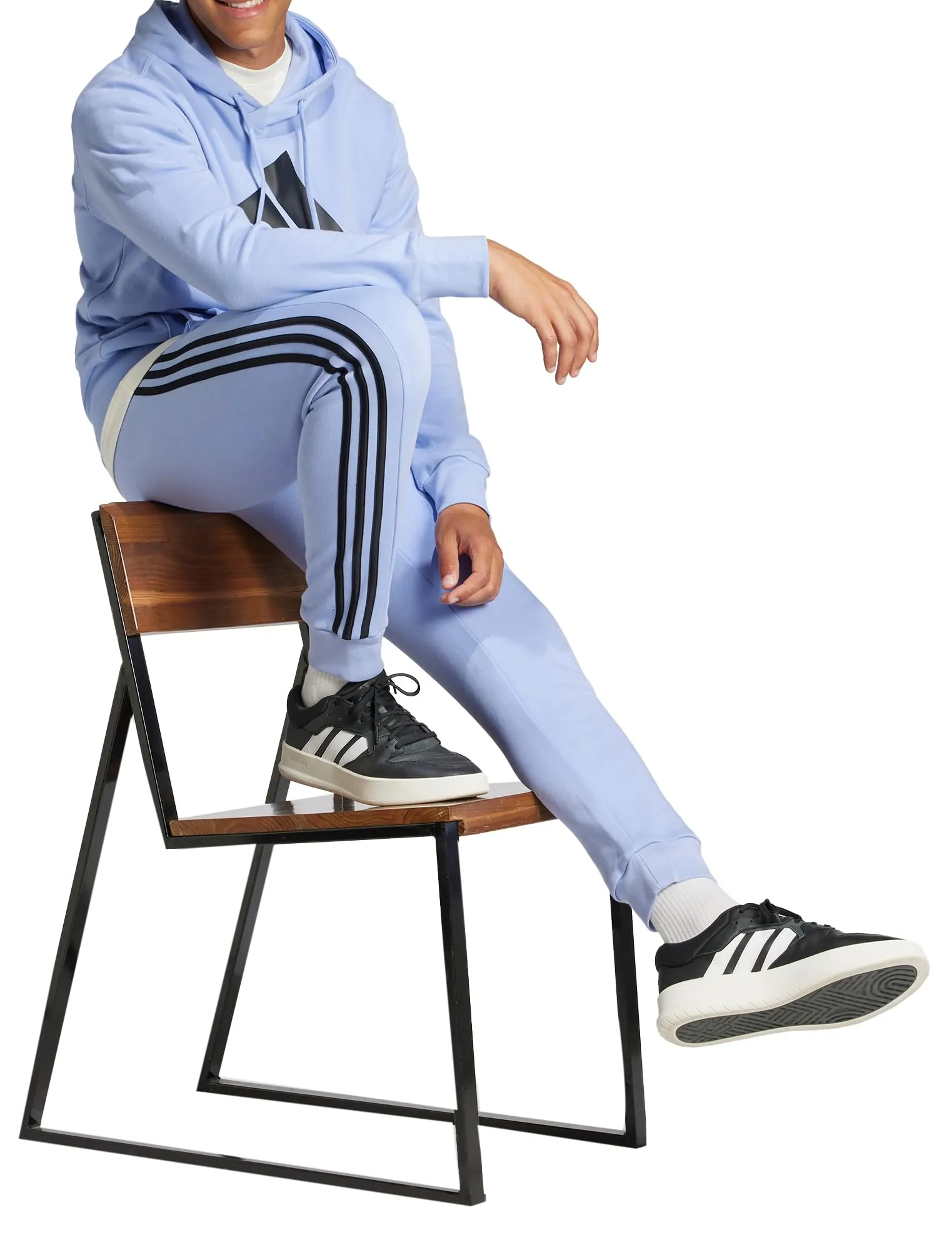 adidas Essentials French Terry Big Logo Hoodie, Blue Spark, XS - immagine 6