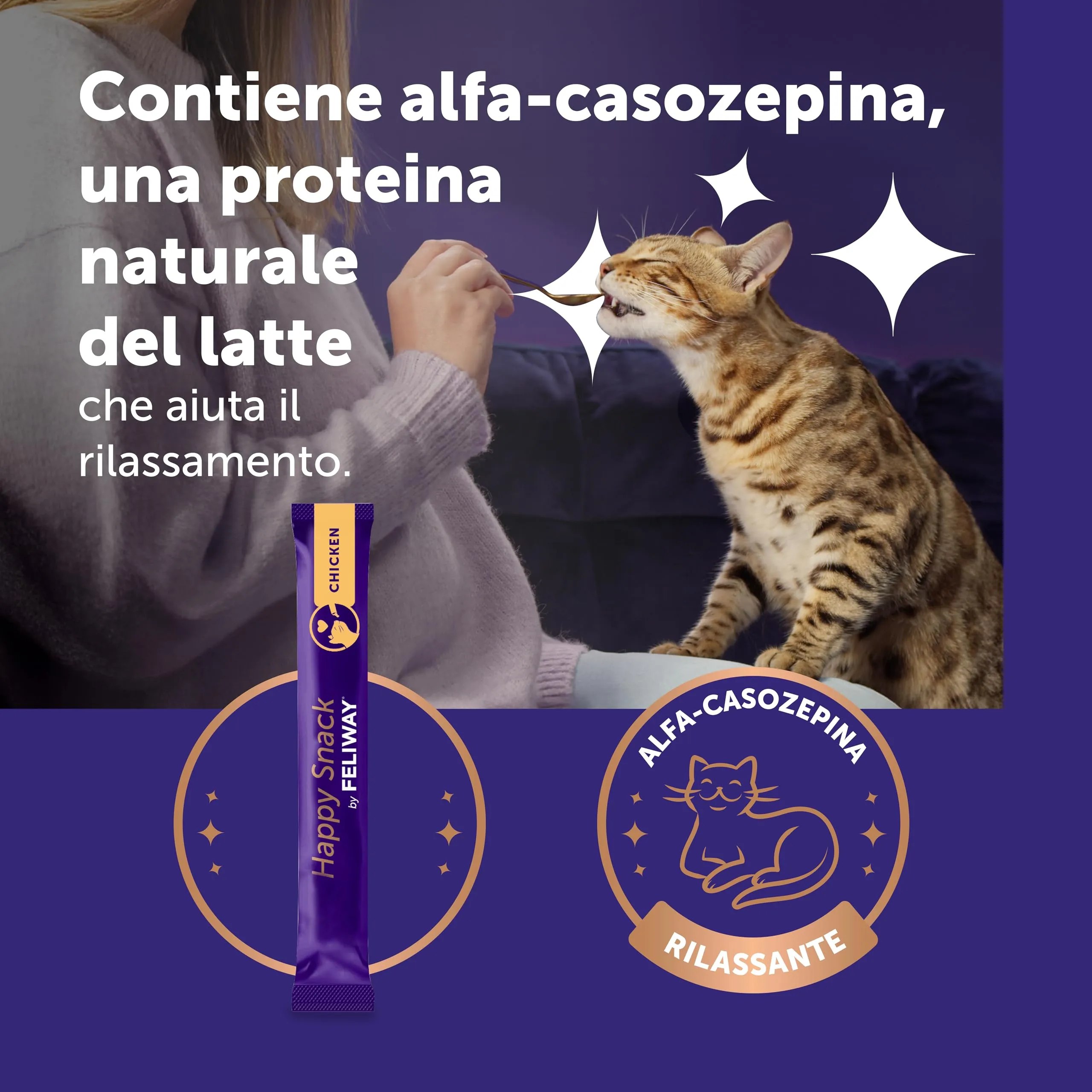 Feliway Happy Snack Gustosi snack calmanti per gatti, 6 stick - immagine 3