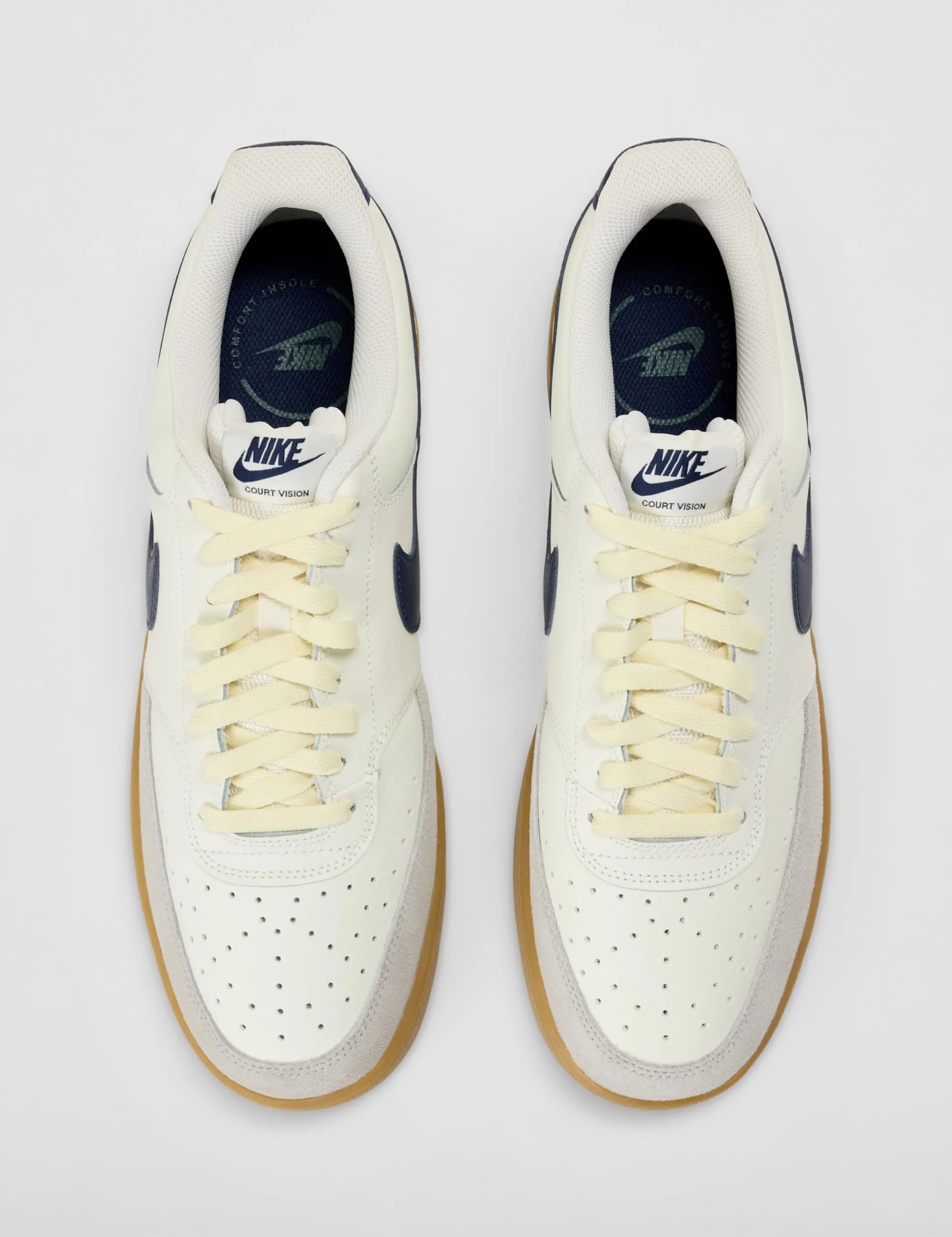 Nike Court Vision Low Trk3, Sail/Midnight Navy-Gum Light Brown, HF1068-133, 44 EU - immagine 5