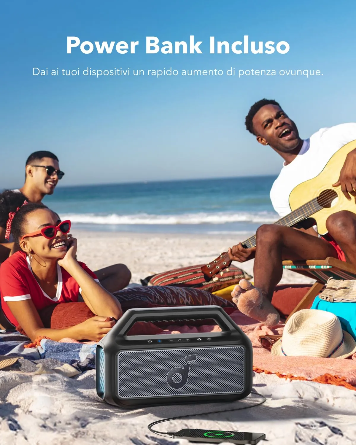 Soundcore Boom 2 by Anker, Portable Bluetooth Speaker 80W, IPX7 - immagine 8