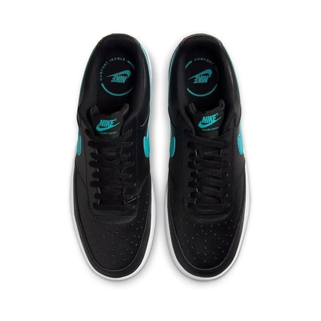 Nike Court Vision Lo Scarpe Basse Uomo - Black Dusty Cactus White - 44 EU - immagine 6