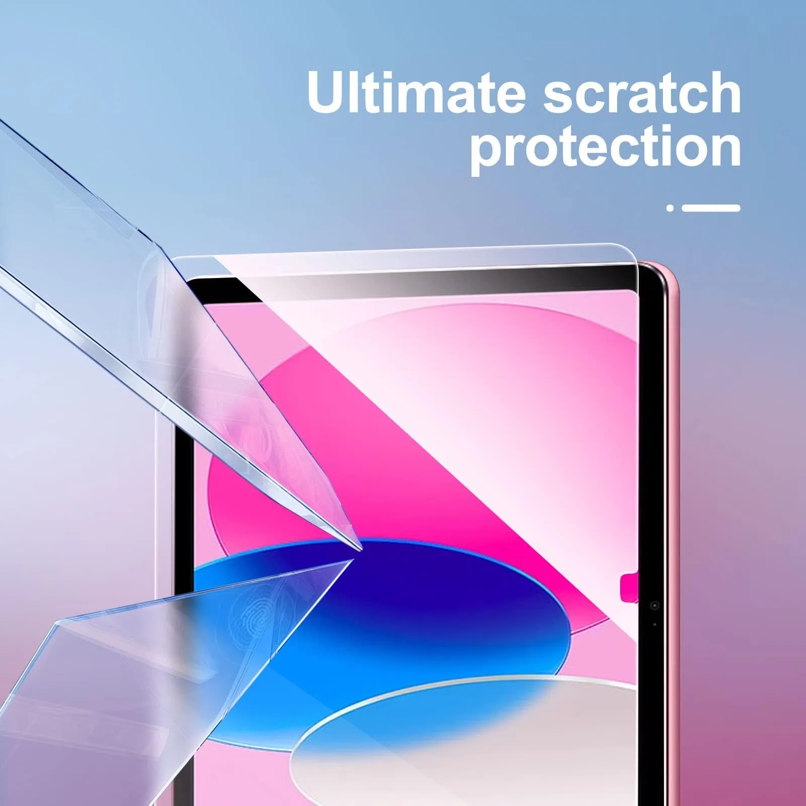 NEW'C Vetro Temperato per iPad 10.9 pollici (2022), Pellicola Protettiva 9H, 0.33mm, Trasparente (2 Pezzi) - immagine 4